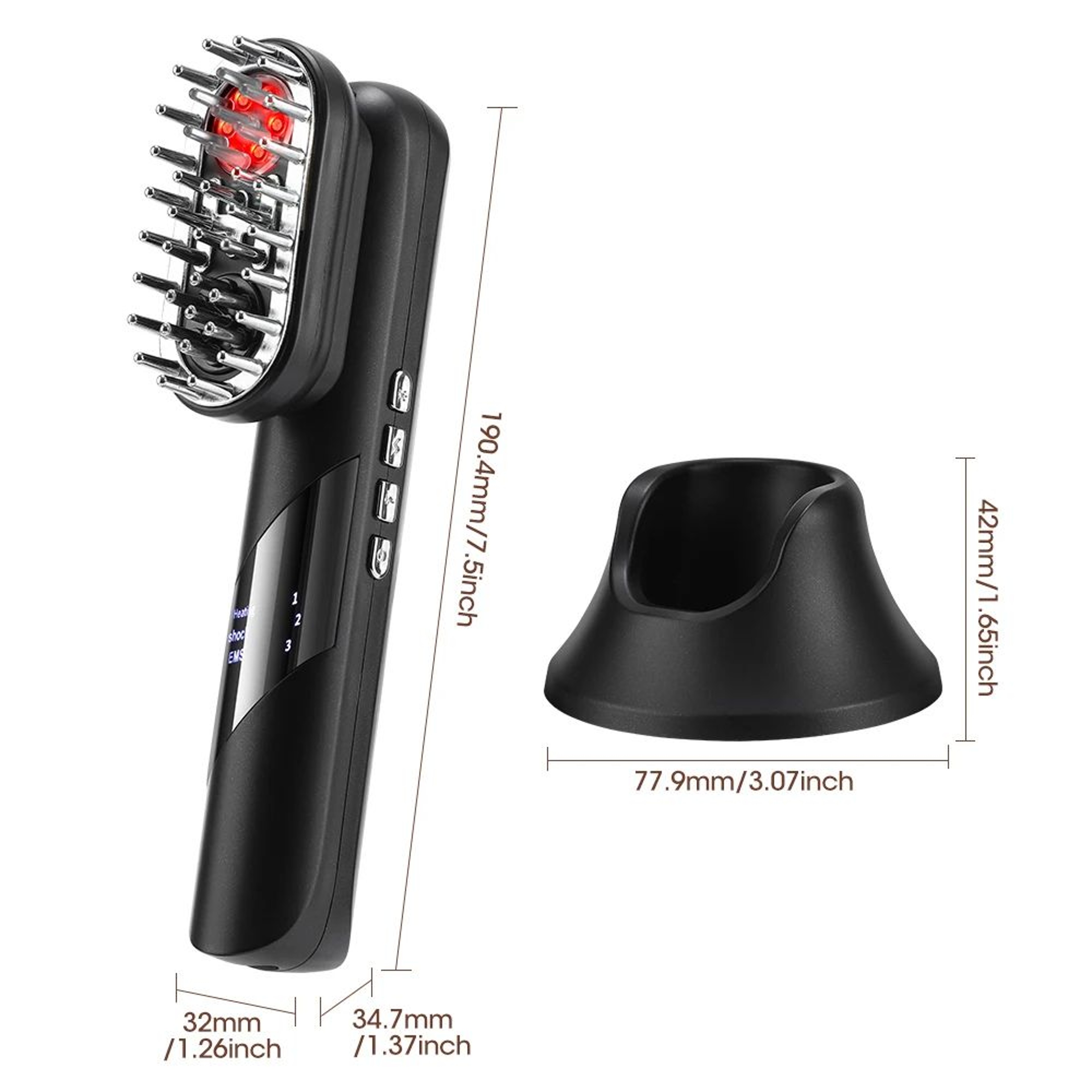 4 In 1 Electric EMS Scalp Massage Comb With Red Light Therapy 11