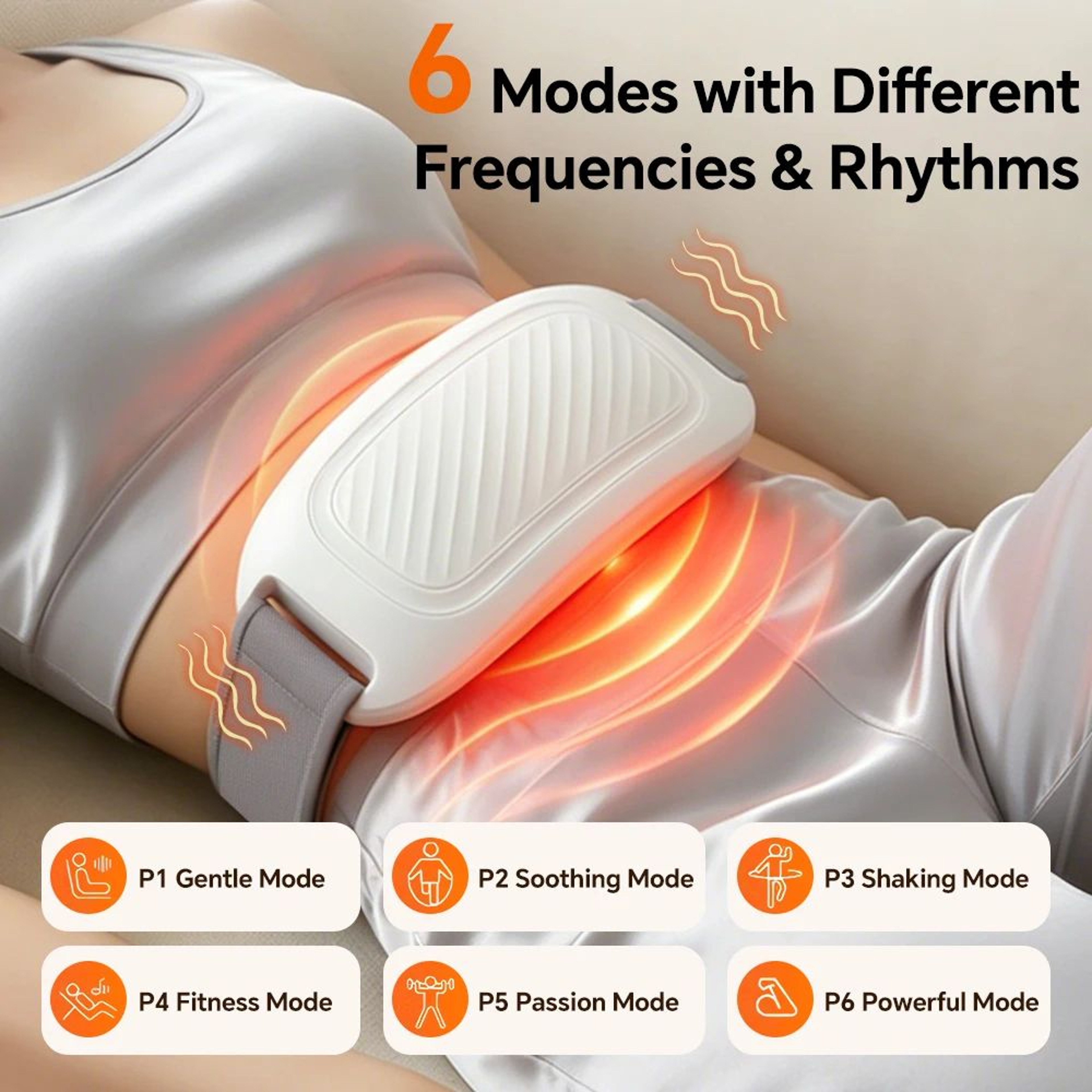 Rechargeable Electric Belly Massager With Heat And 9 Massage Modes 5