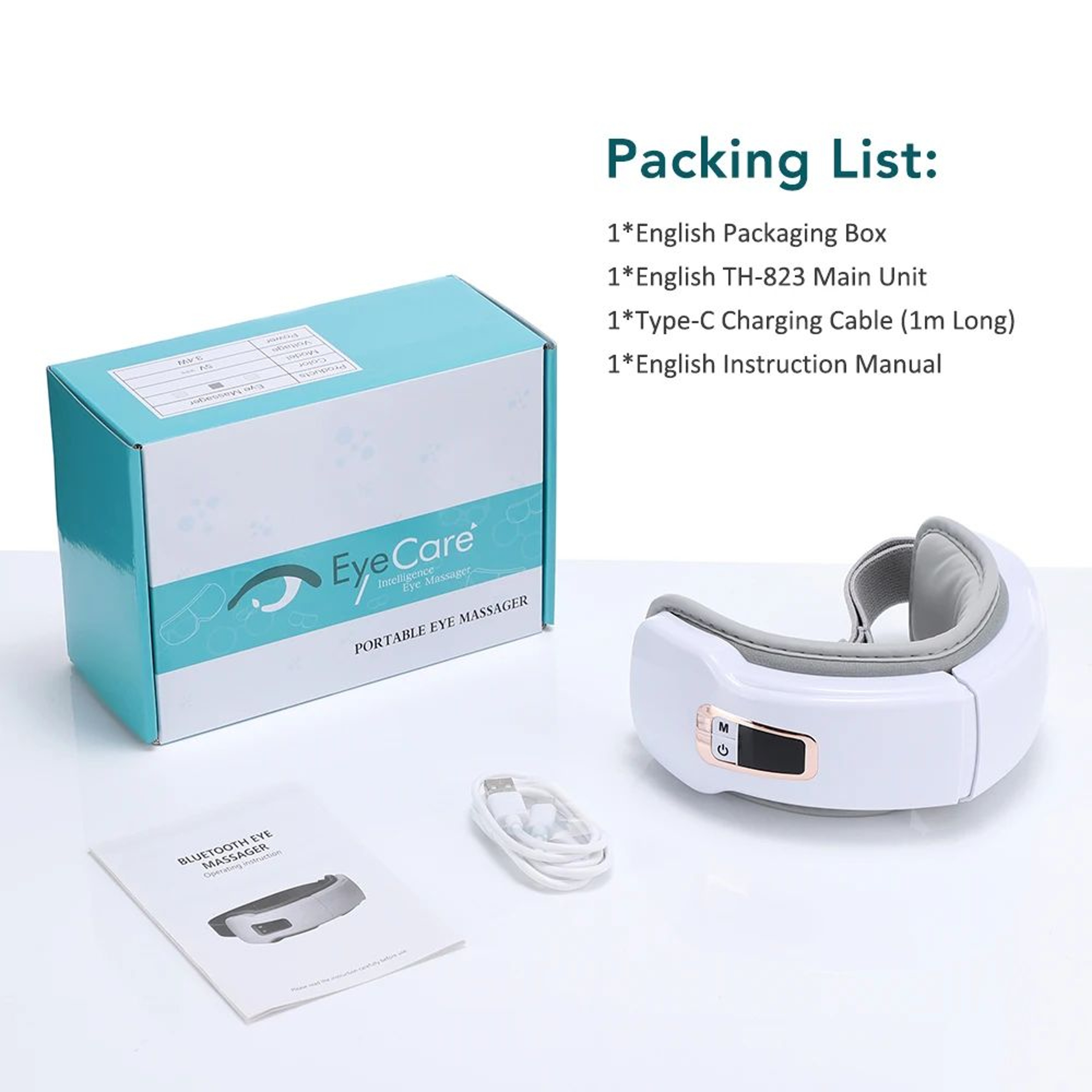 Smart Electric Eye Massager With Heat Air Compression And Bluetooth Music 6