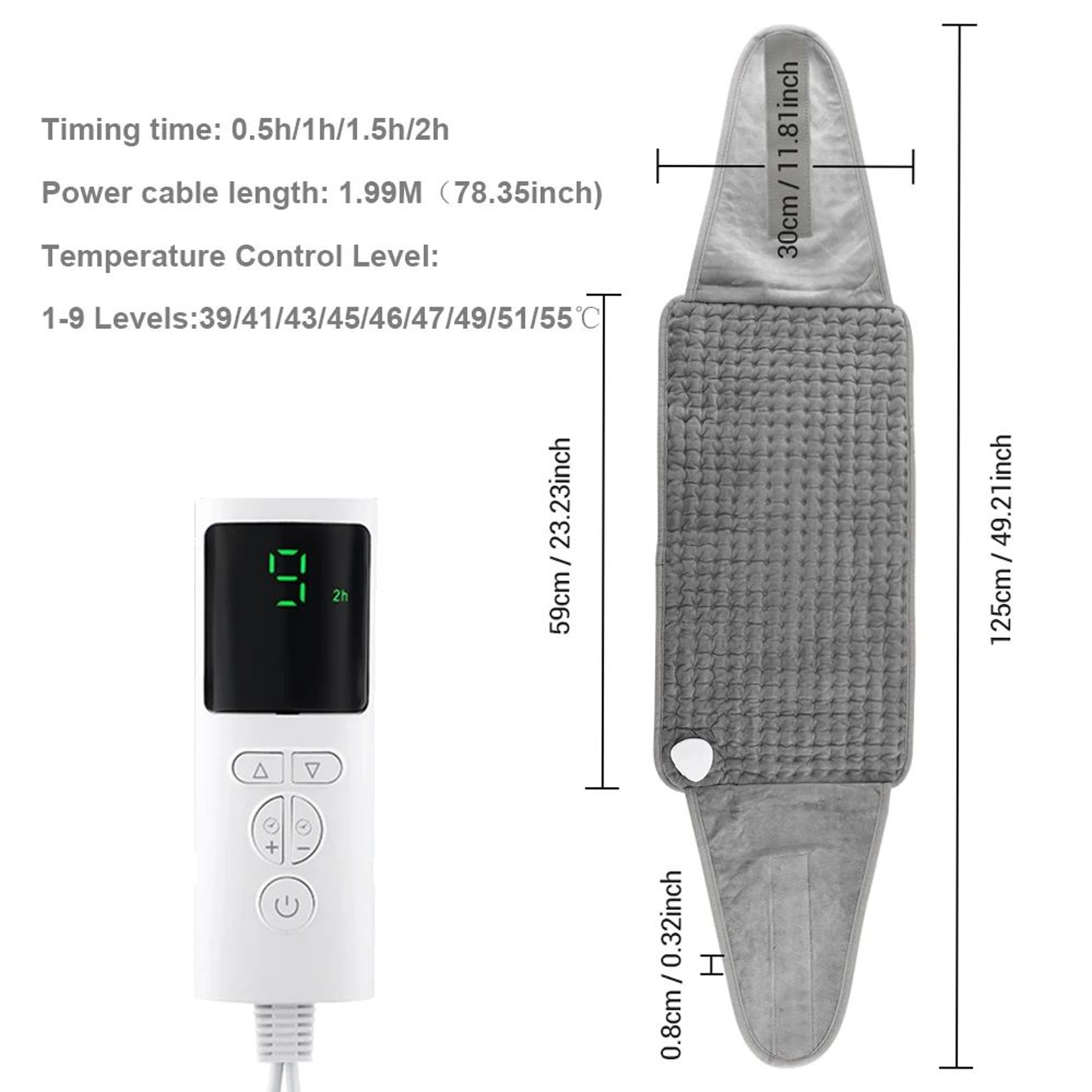 Electric Heating Pad With 9 Temperature Levels 9
