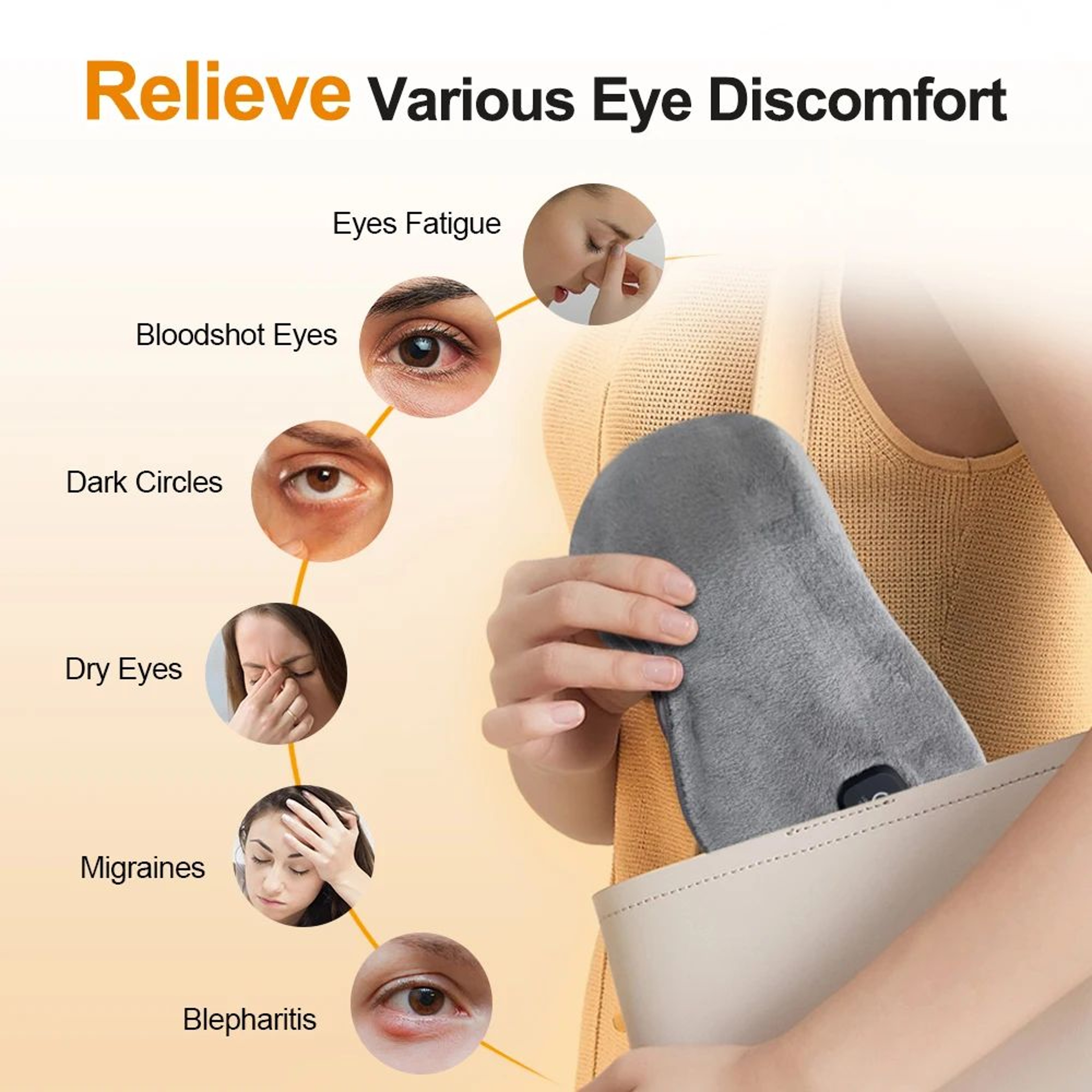 Heated Eye Mask For Dry Eyes With Warm Compress And Blackout Design 1