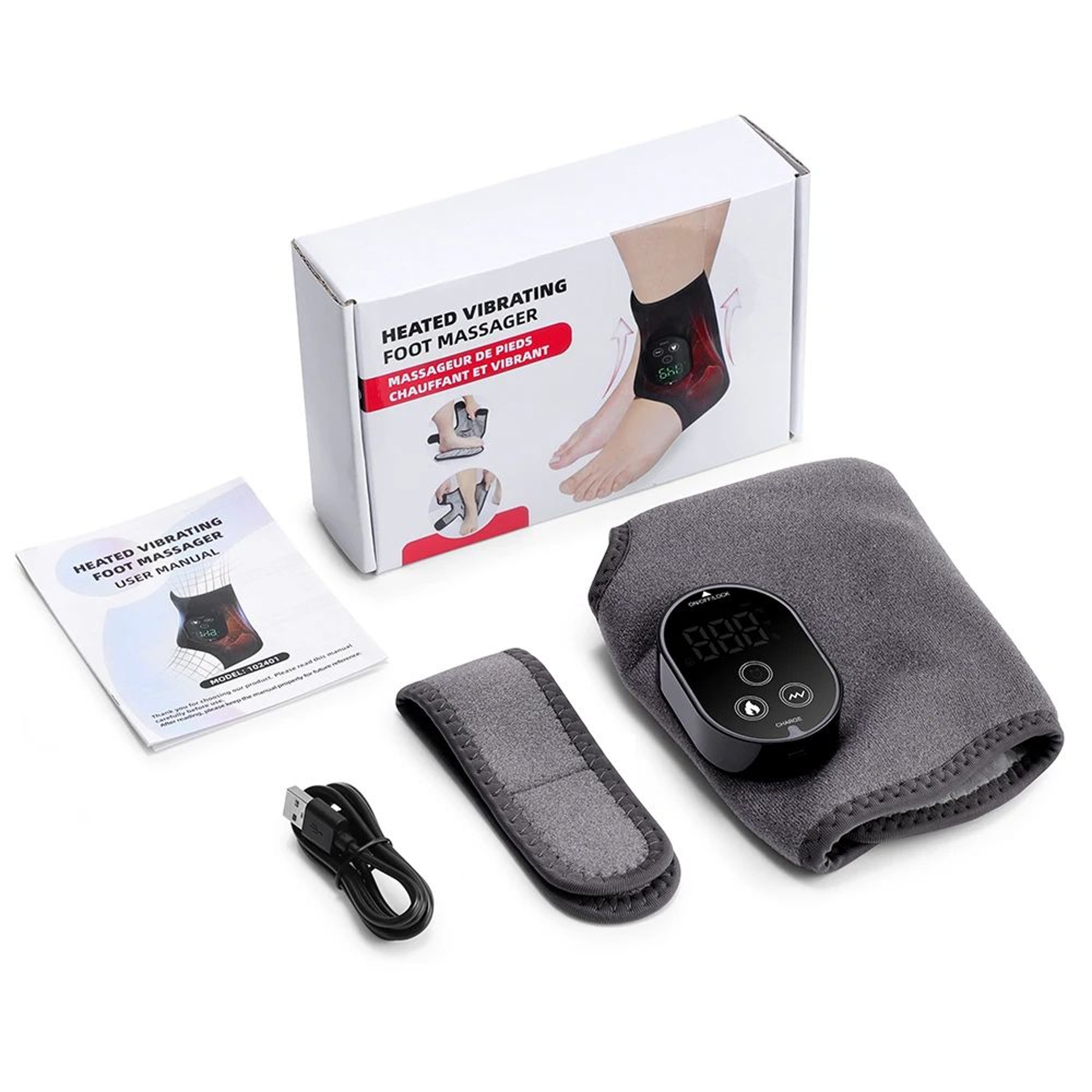 Rechargeable Heated Foot And Ankle Massager With Vibration 7