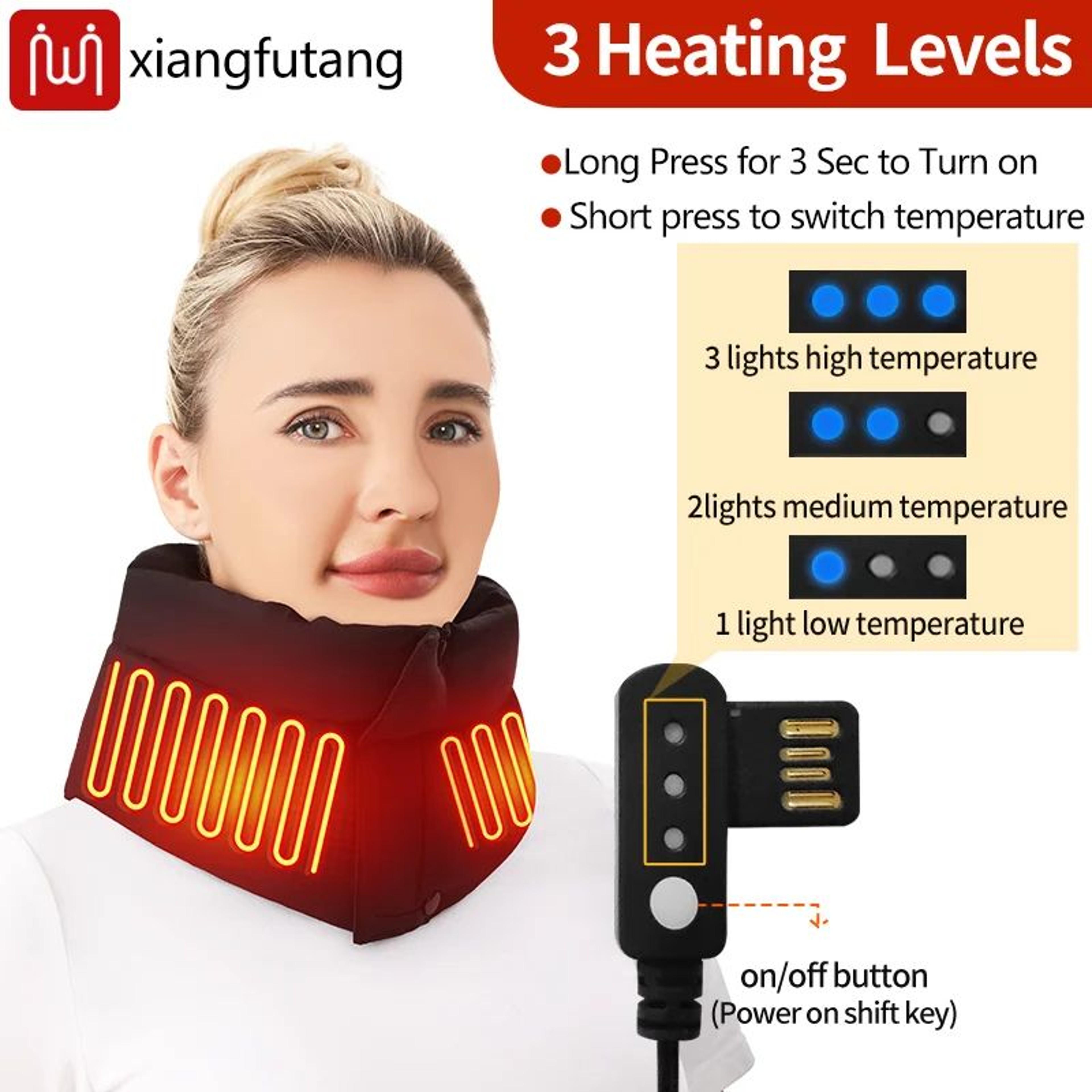 Electric Heated Neck Wrap With 3 Temperature Levels 2