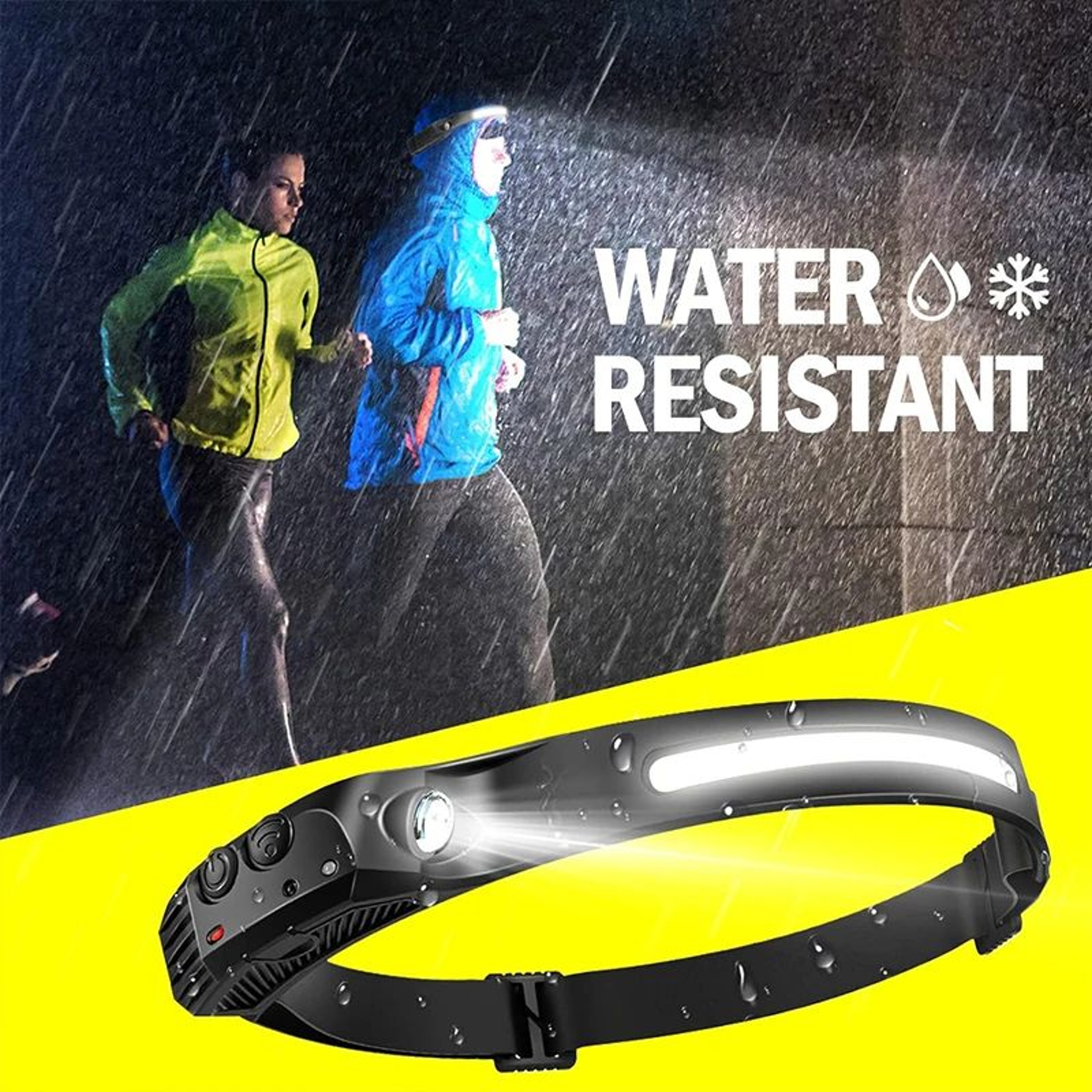 230 Degree Wide Beam LED Headlamp Waterproof Rechargeable Headlight 4
