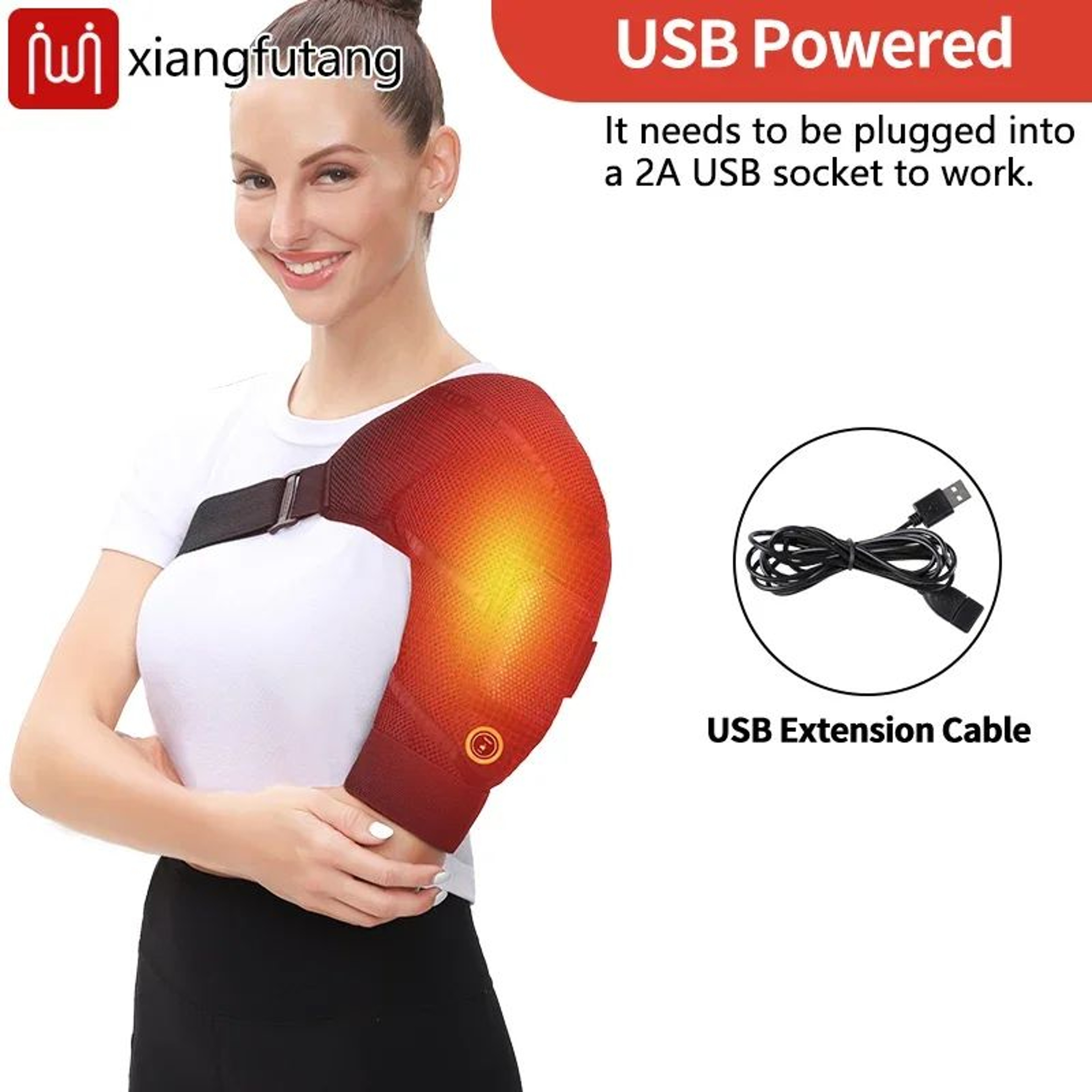 Electric Heated Shoulder Brace With Massage And 3 Heat Levels 1