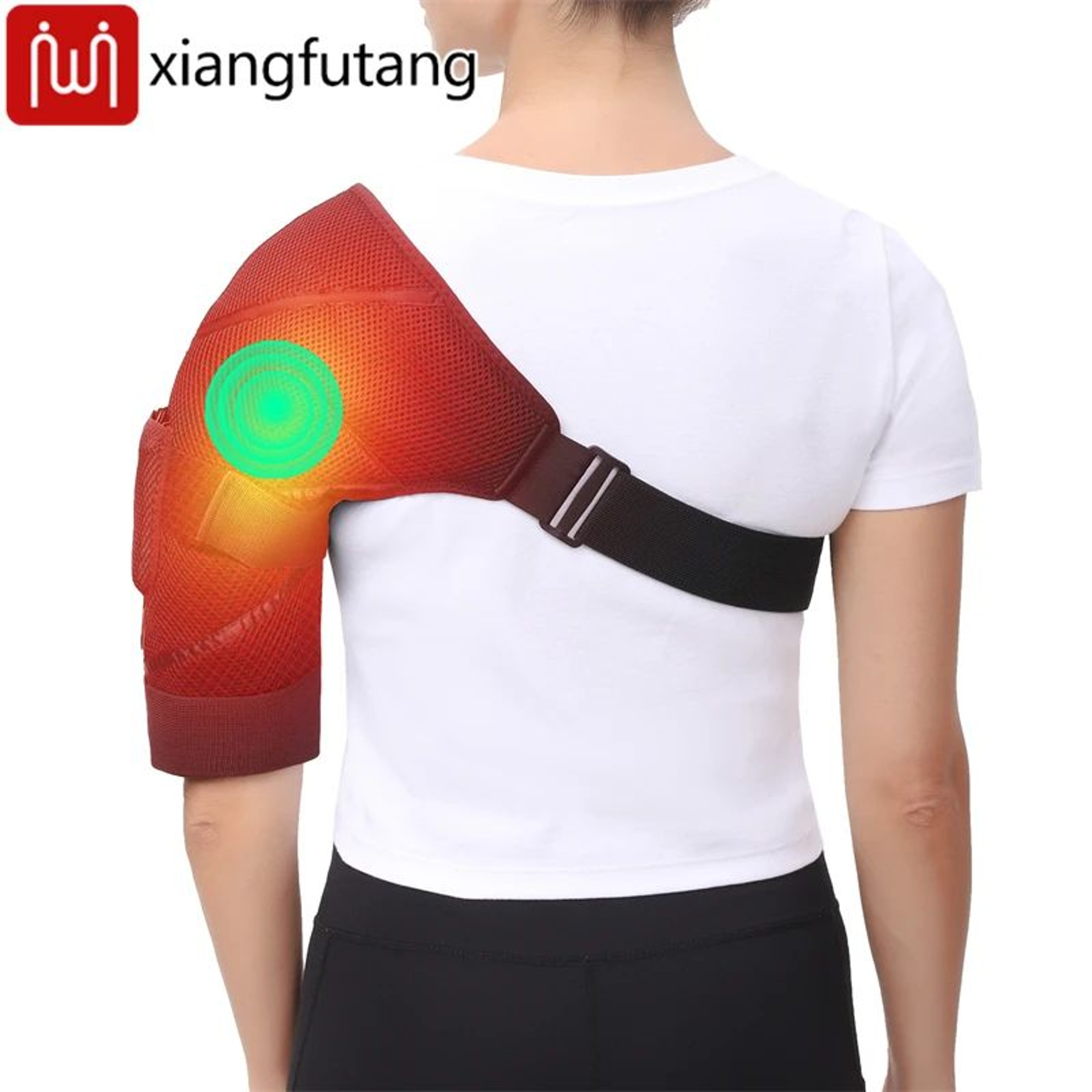 Electric Heated Shoulder Brace With Massage And 3 Heat Levels 2