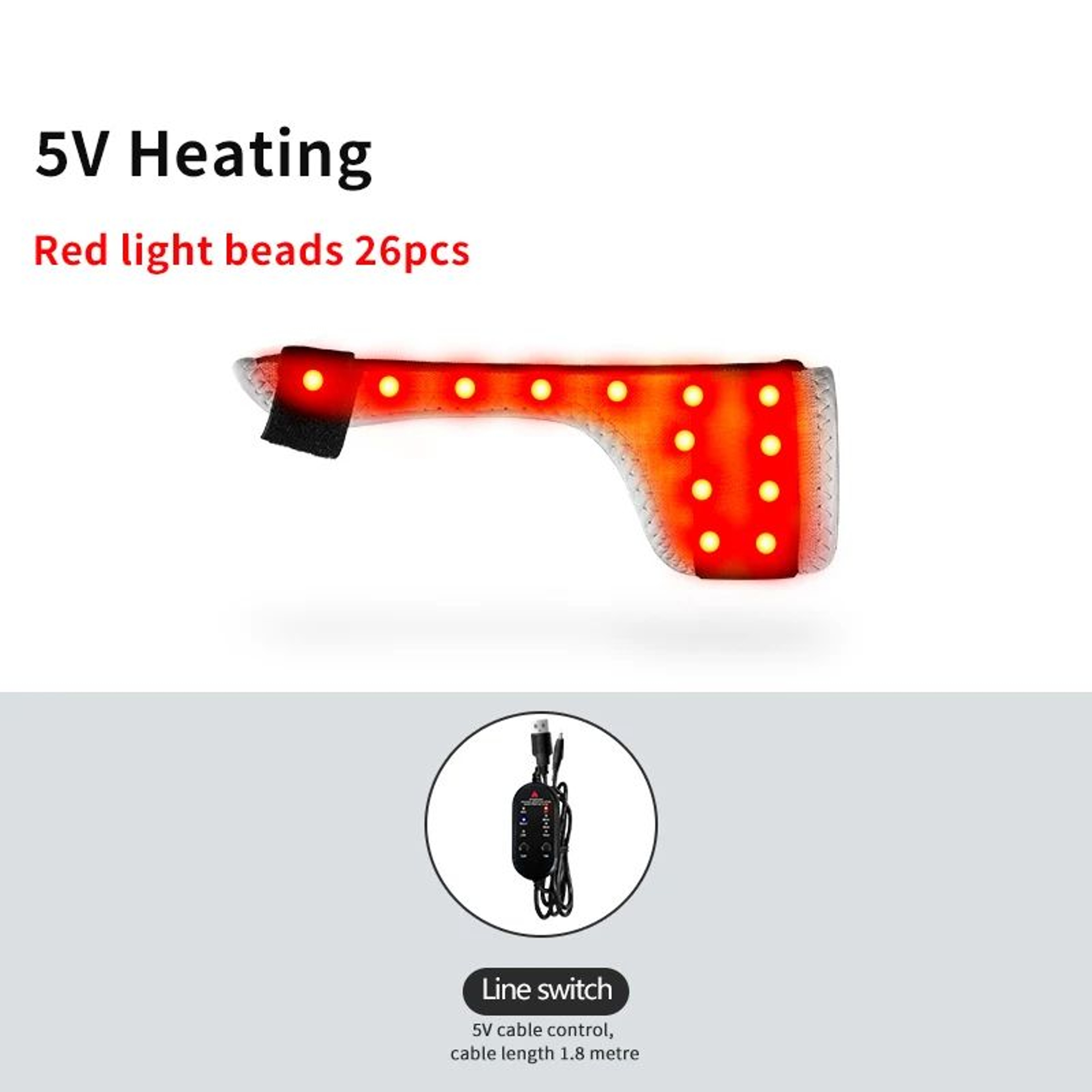 Red Light Heated Finger And Wrist Support Brace With Vibration 6