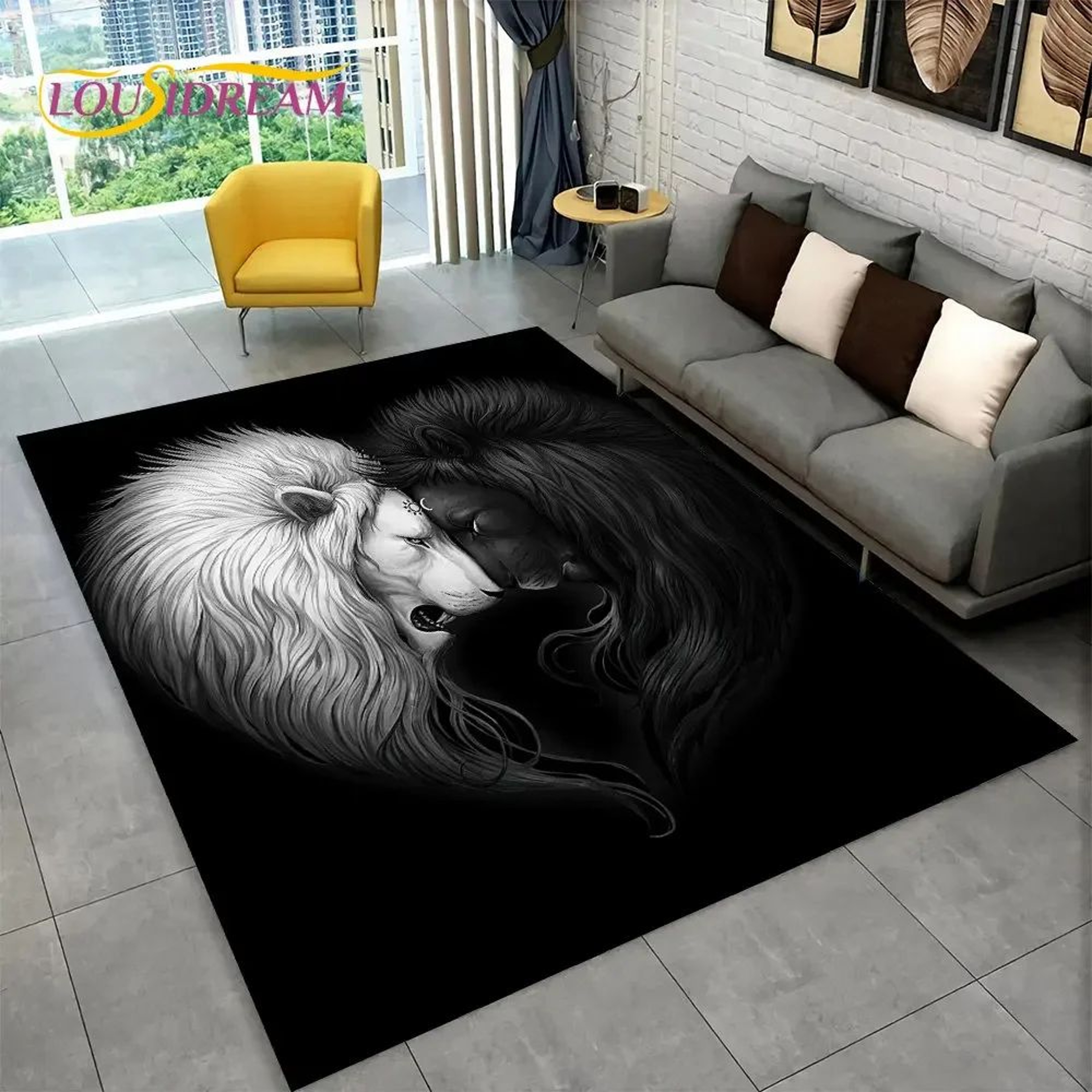 3D Wild Animal Area Rug Non Slip Floor Carpet Mat 12