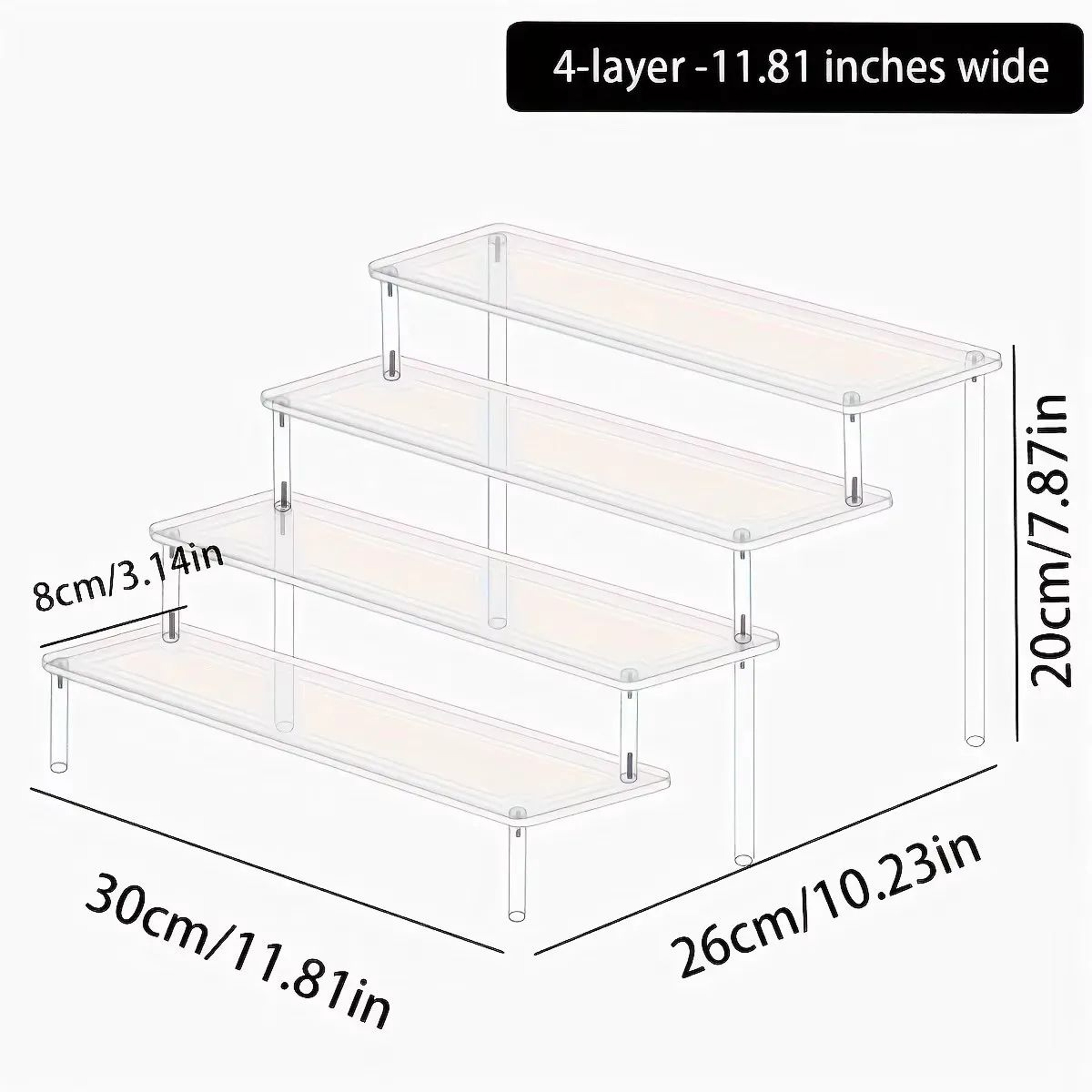 Acrylic Stepped Perfume Display Rack For Cosmetics And Decor 8