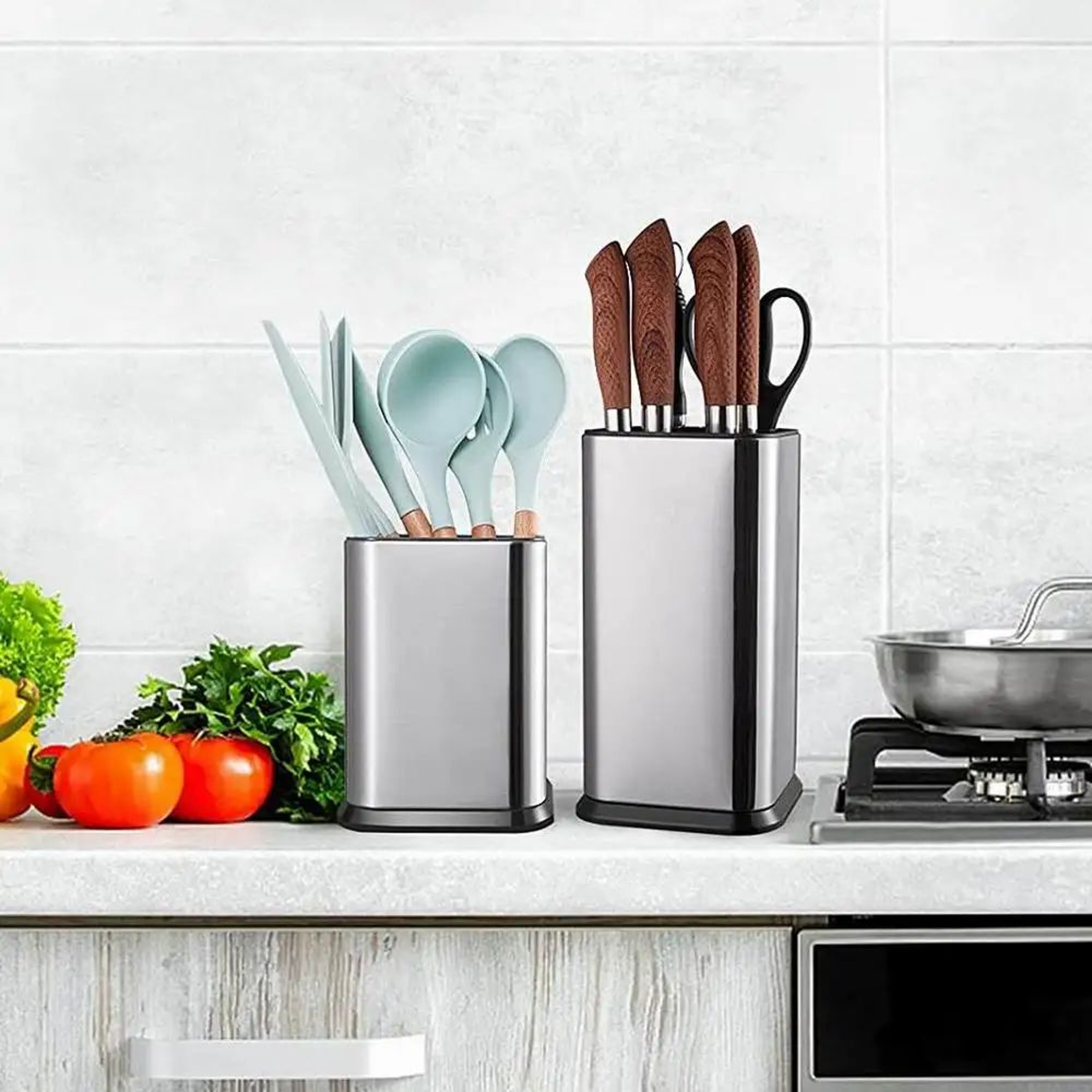 Large Kitchen Utensil Holder Countertop Organizer For Cooking Tools 3