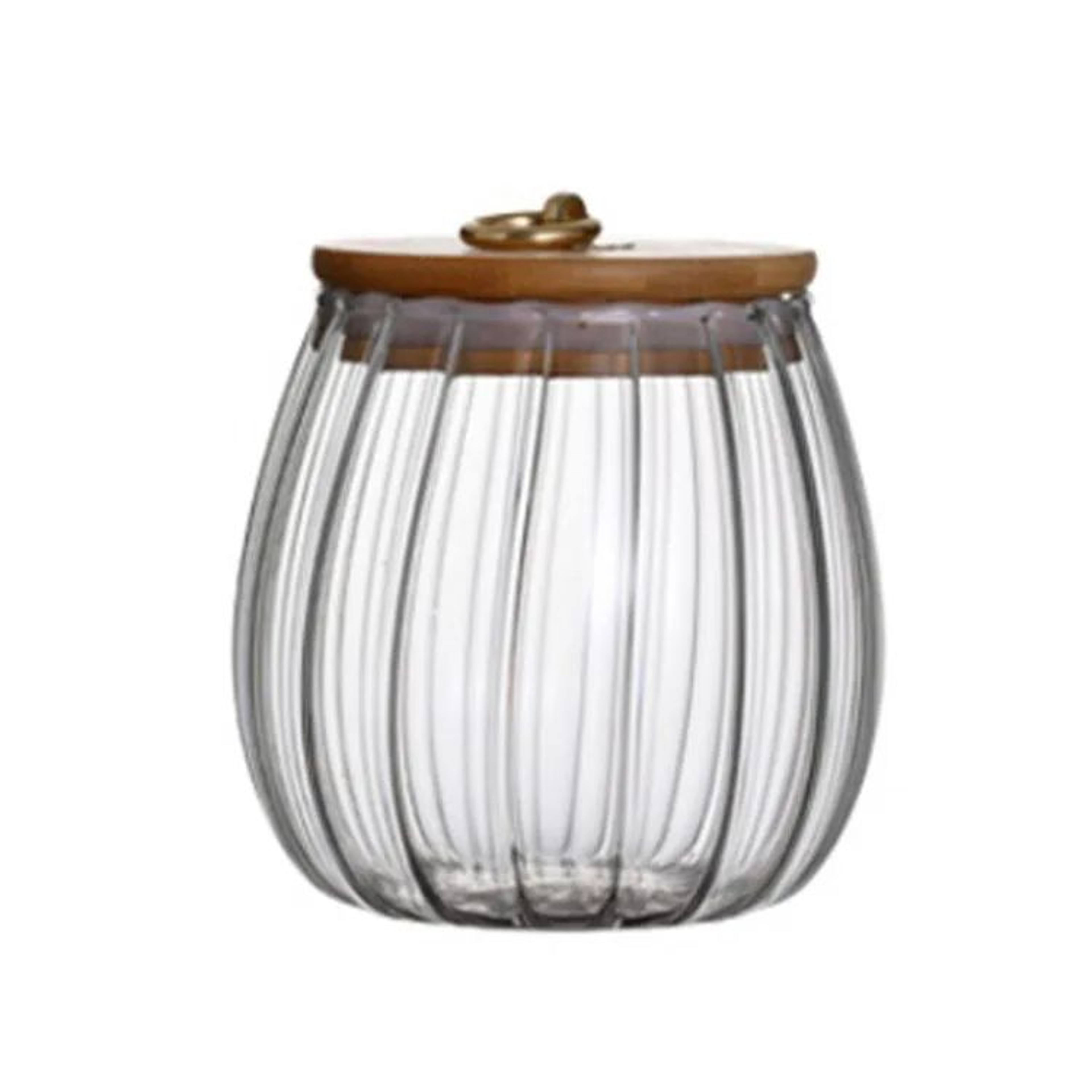 Glass Airtight Food Storage Jar With Wooden Lid 6