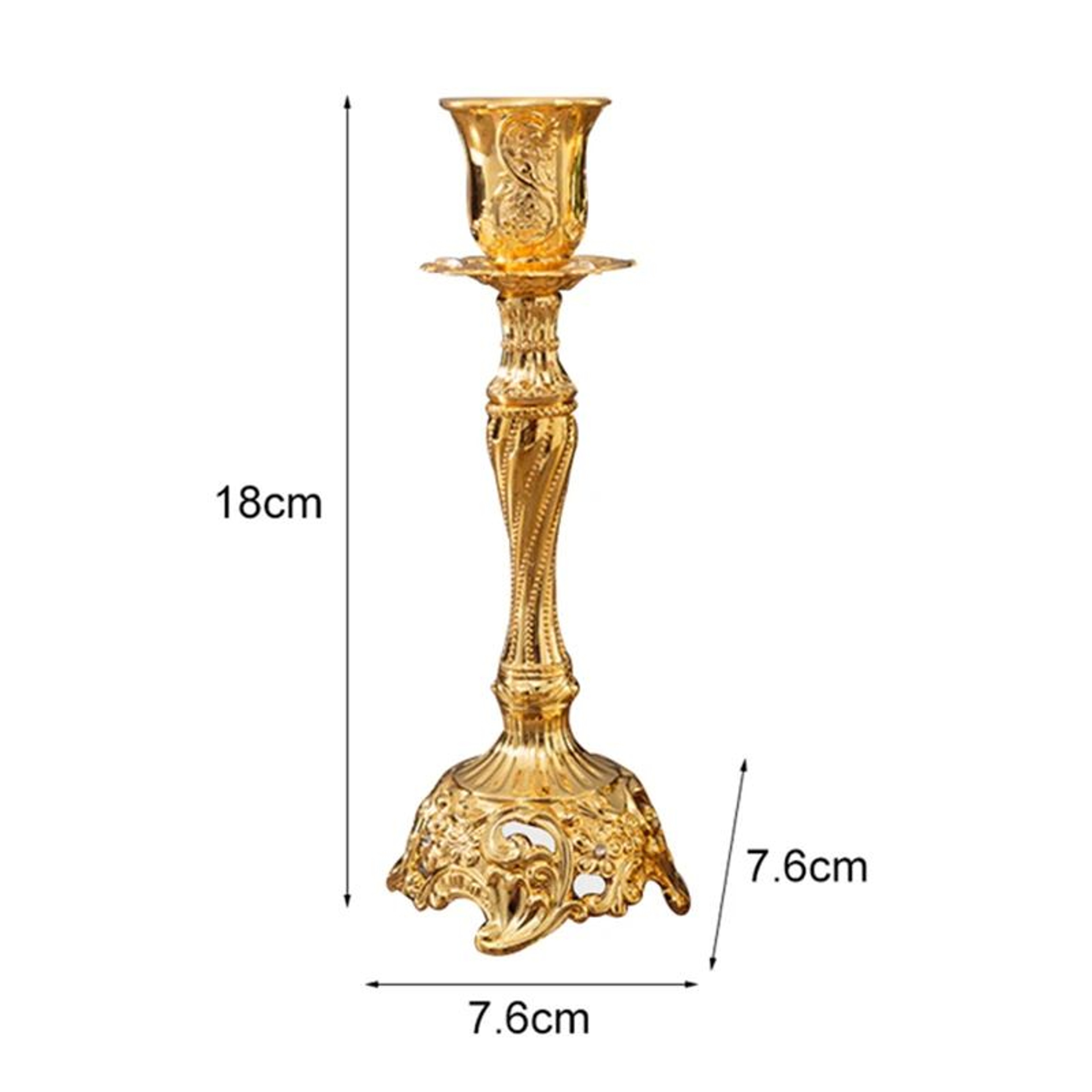 2 Piece Metal Candle Holder Set For Wedding And Home Decor 15