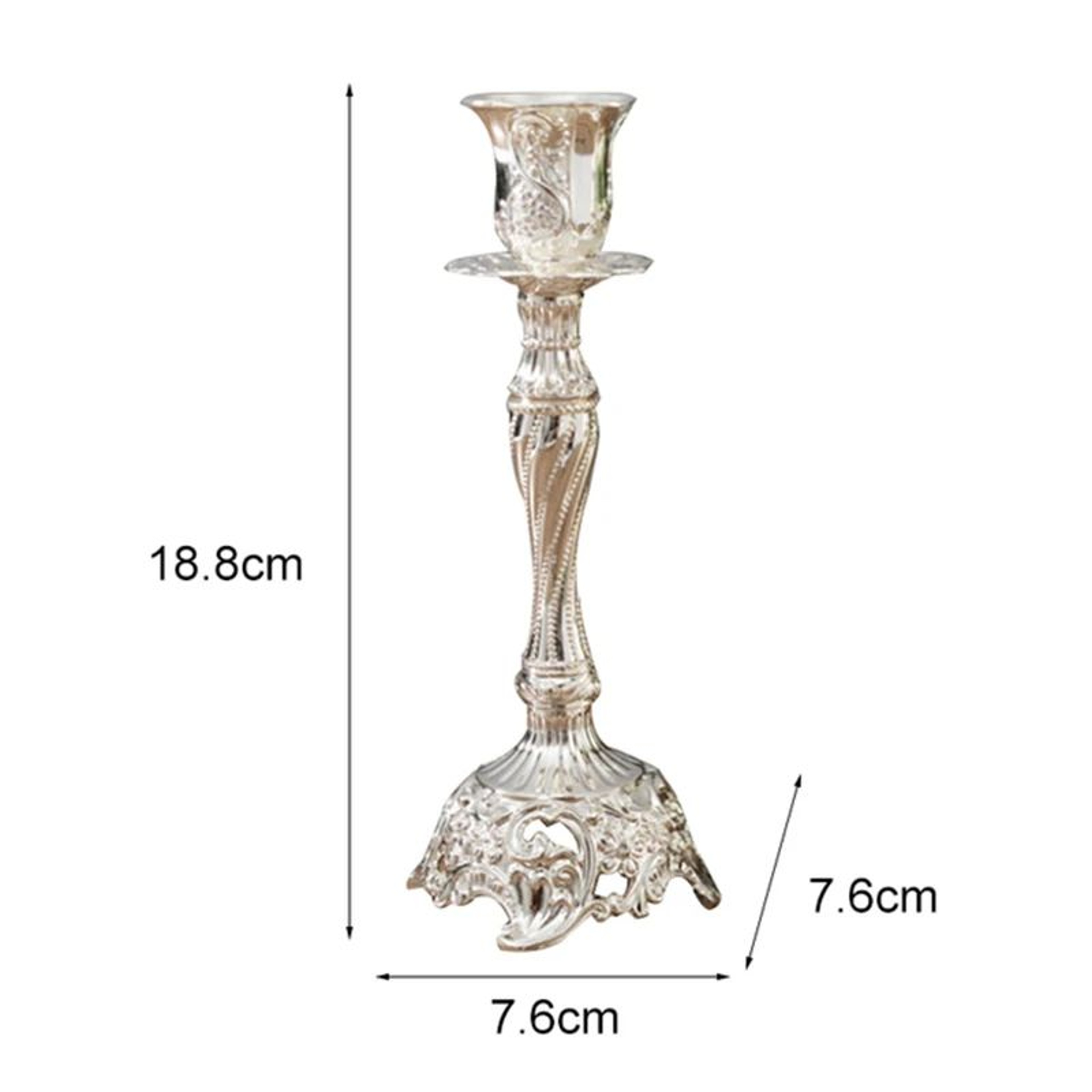 2 Piece Metal Candle Holder Set For Wedding And Home Decor 16
