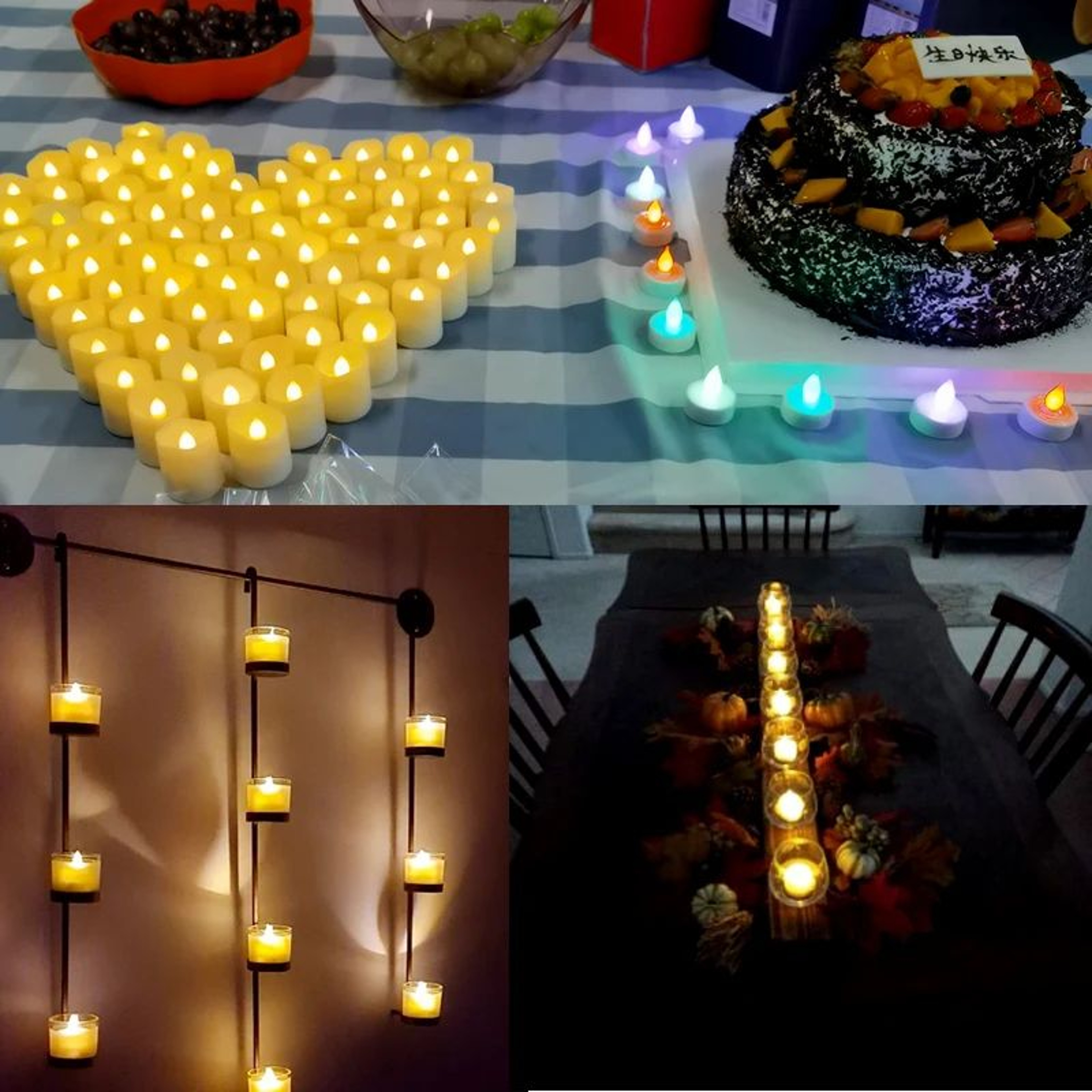 USB Rechargeable LED Flameless Candles With Remote And Timer 3