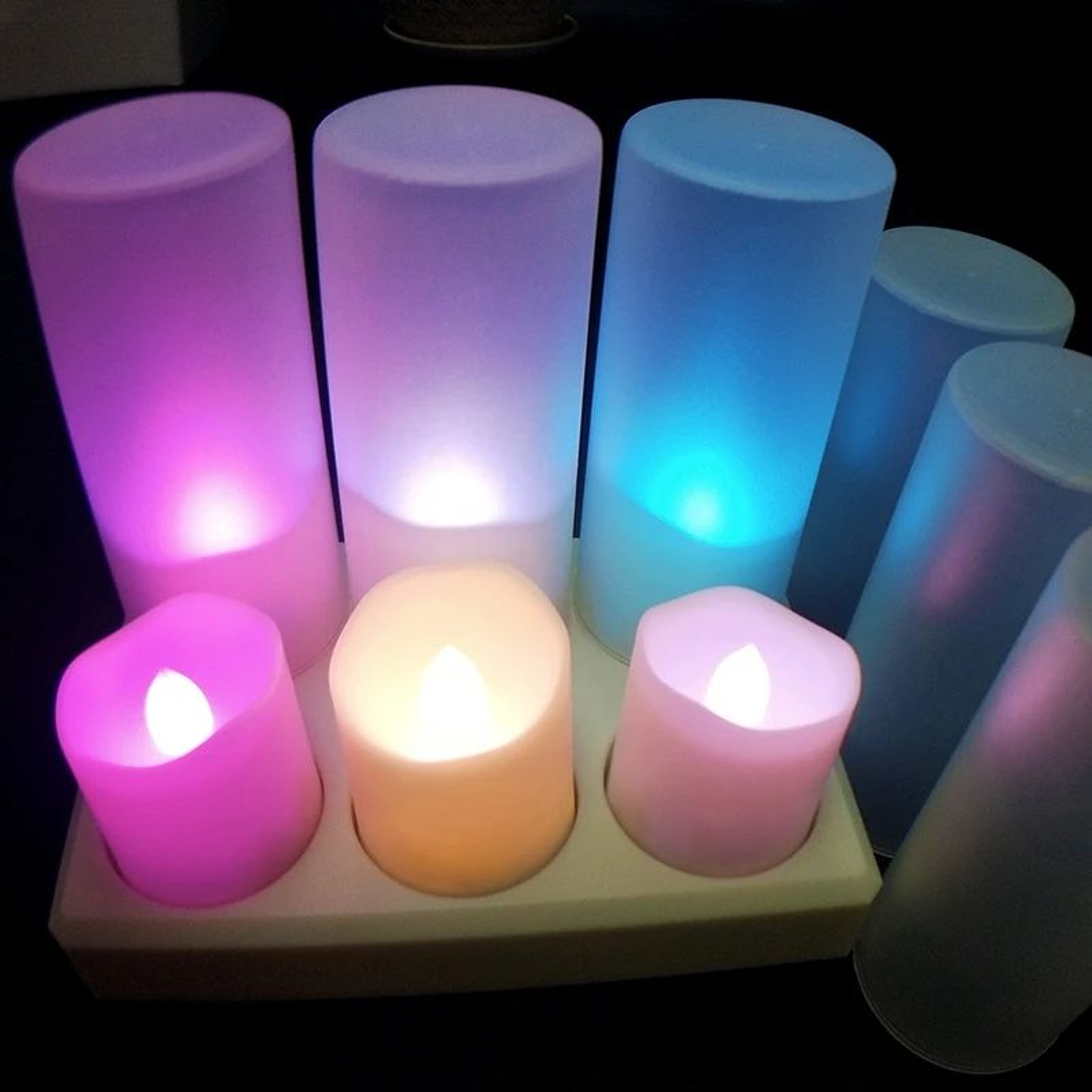 USB Rechargeable LED Flameless Candles With Remote And Timer 11