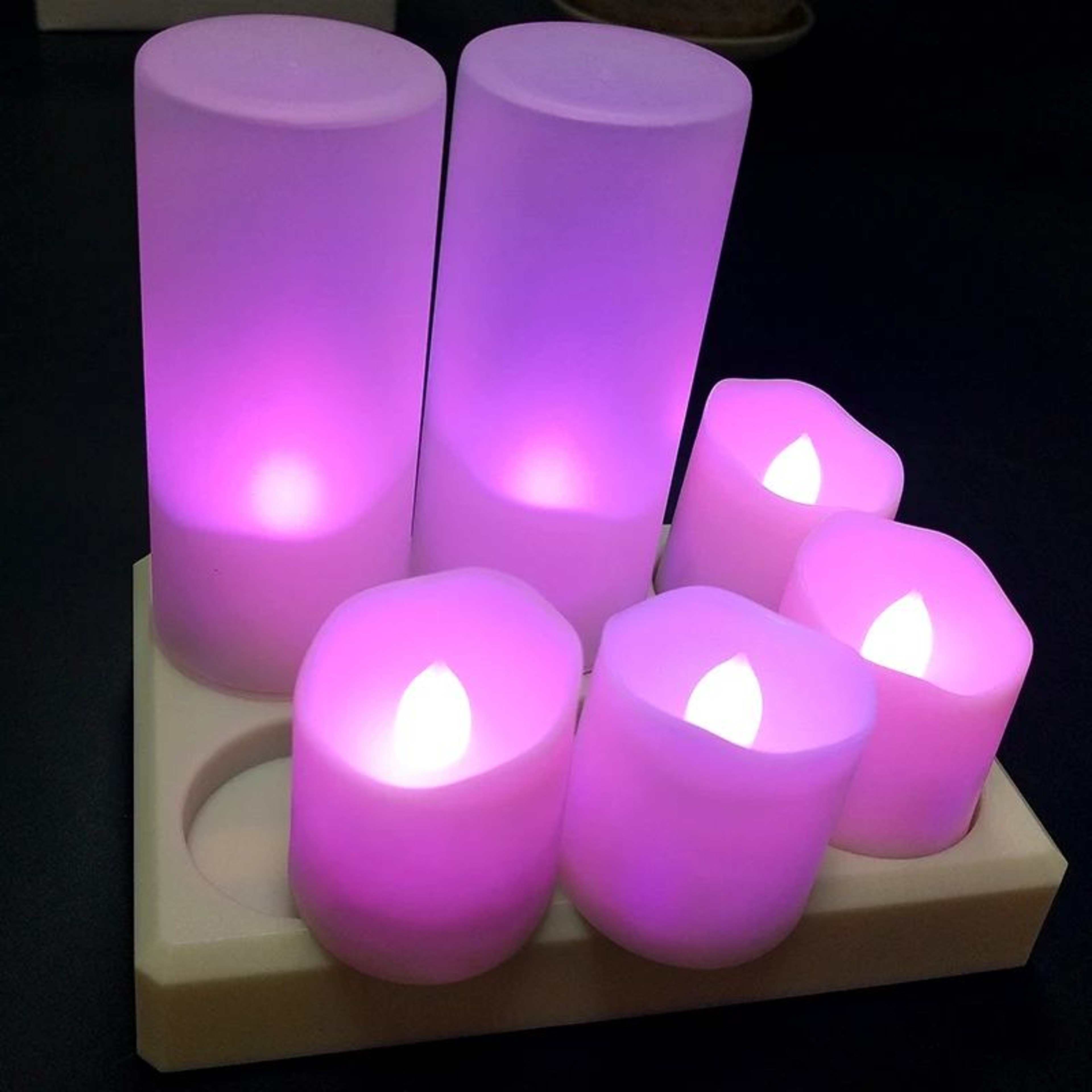 USB Rechargeable LED Flameless Candles With Remote And Timer 12