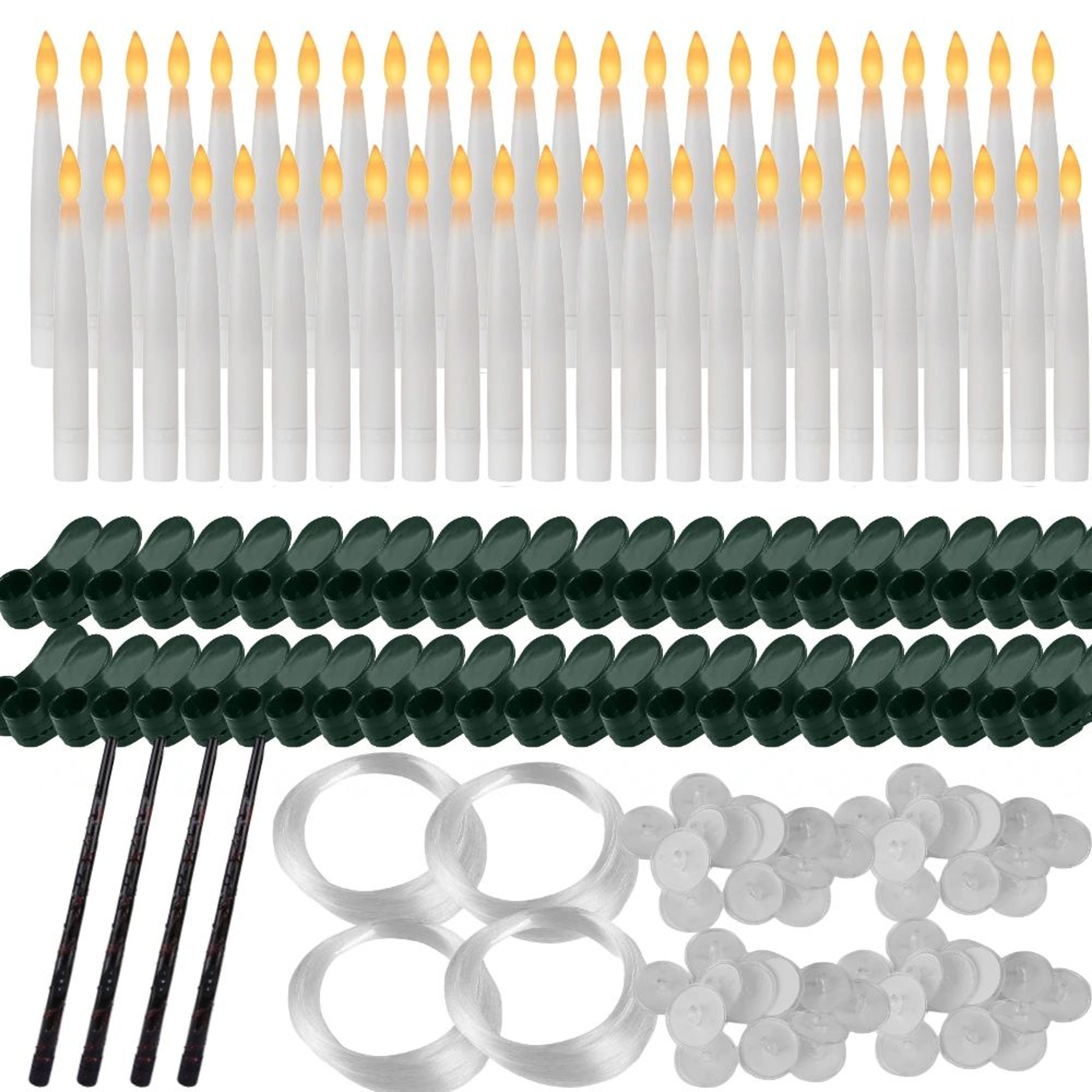 10 Piece LED Flameless Taper Candles With Remote And Timer 13