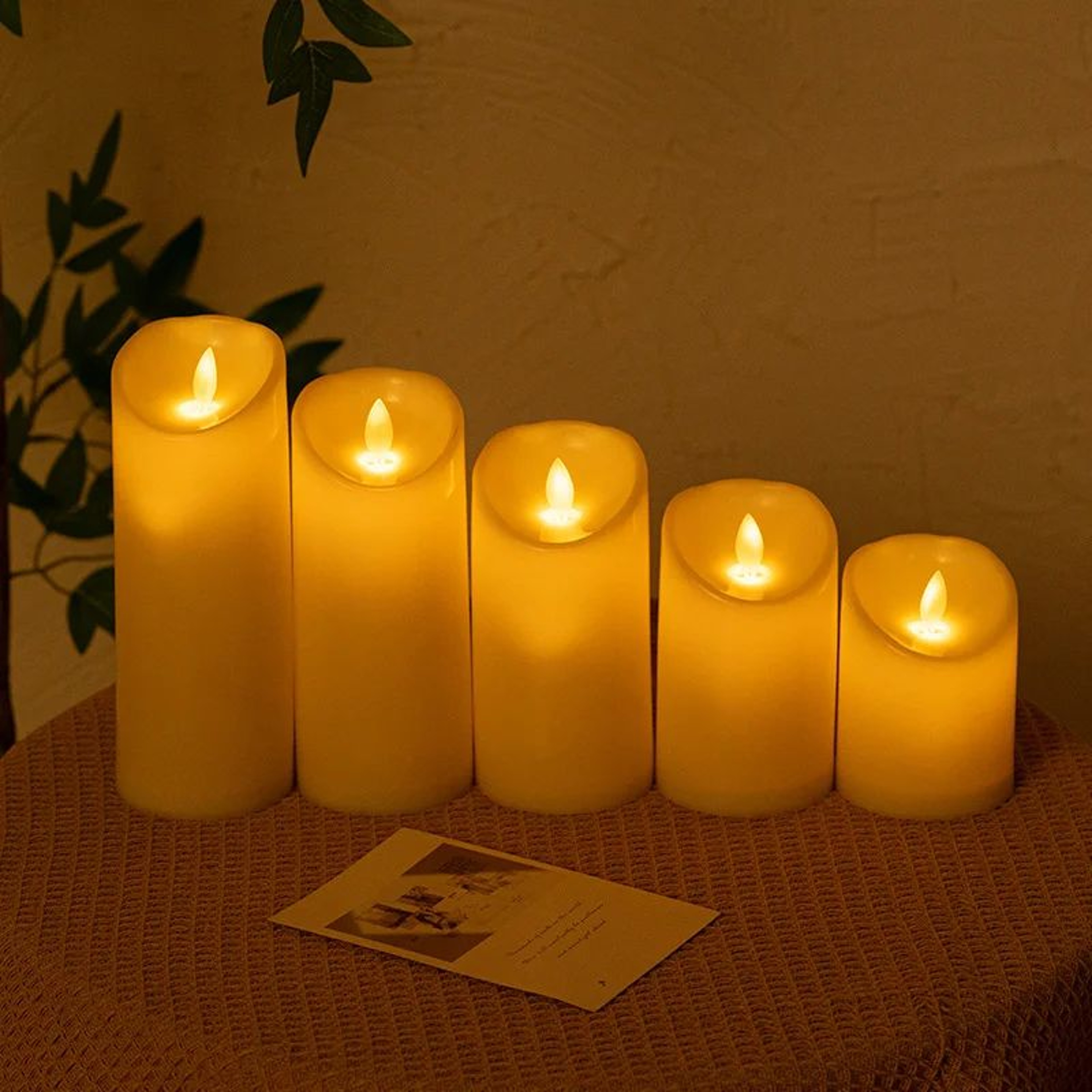 LED Flameless Flickering Candles With 3D Flame For Home Decor 2