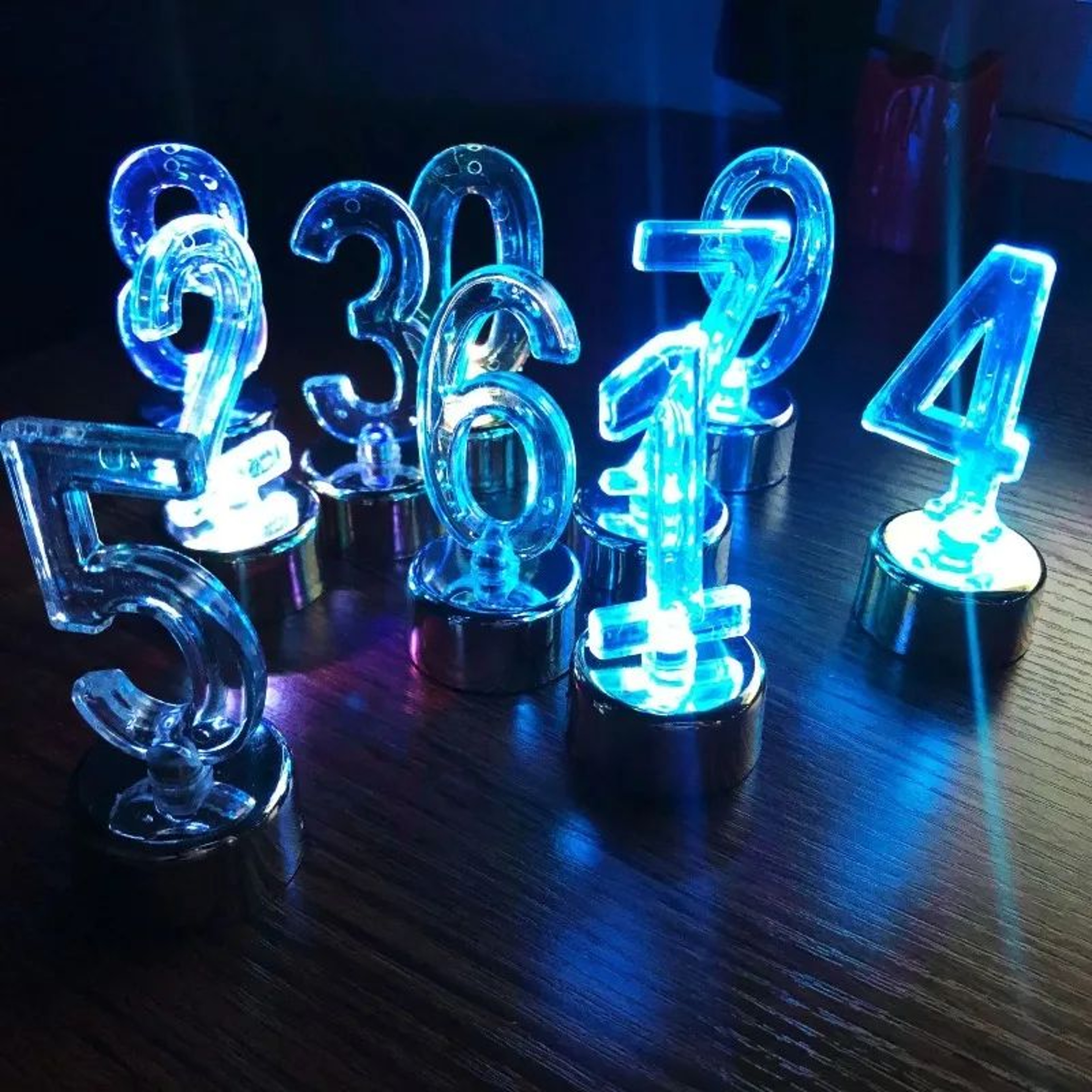 Multicolor LED Number Tealight Candle For Birthday And Party Decorations 4