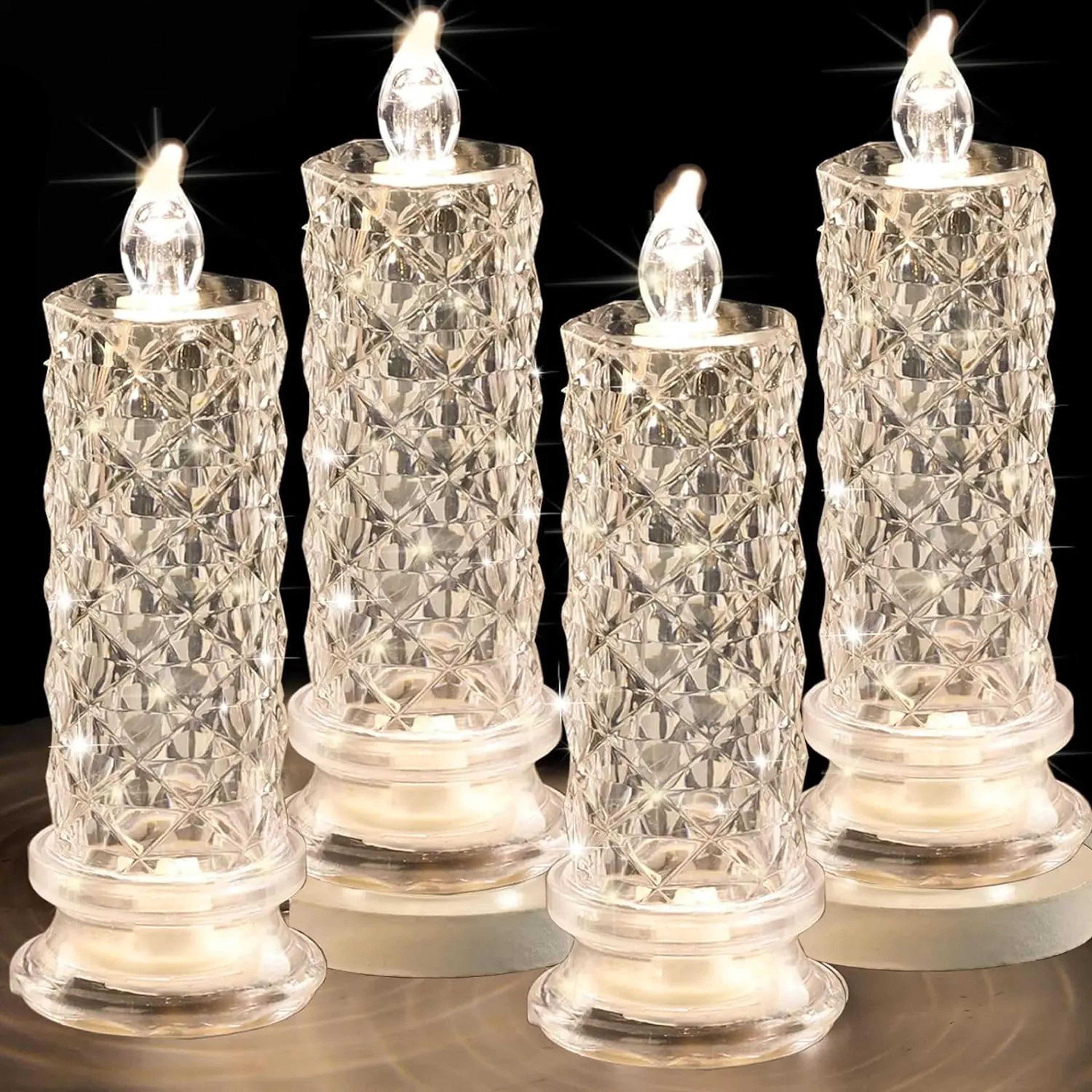 Crystal LED Flameless Lantern Candle For Home And Holiday Decor 0