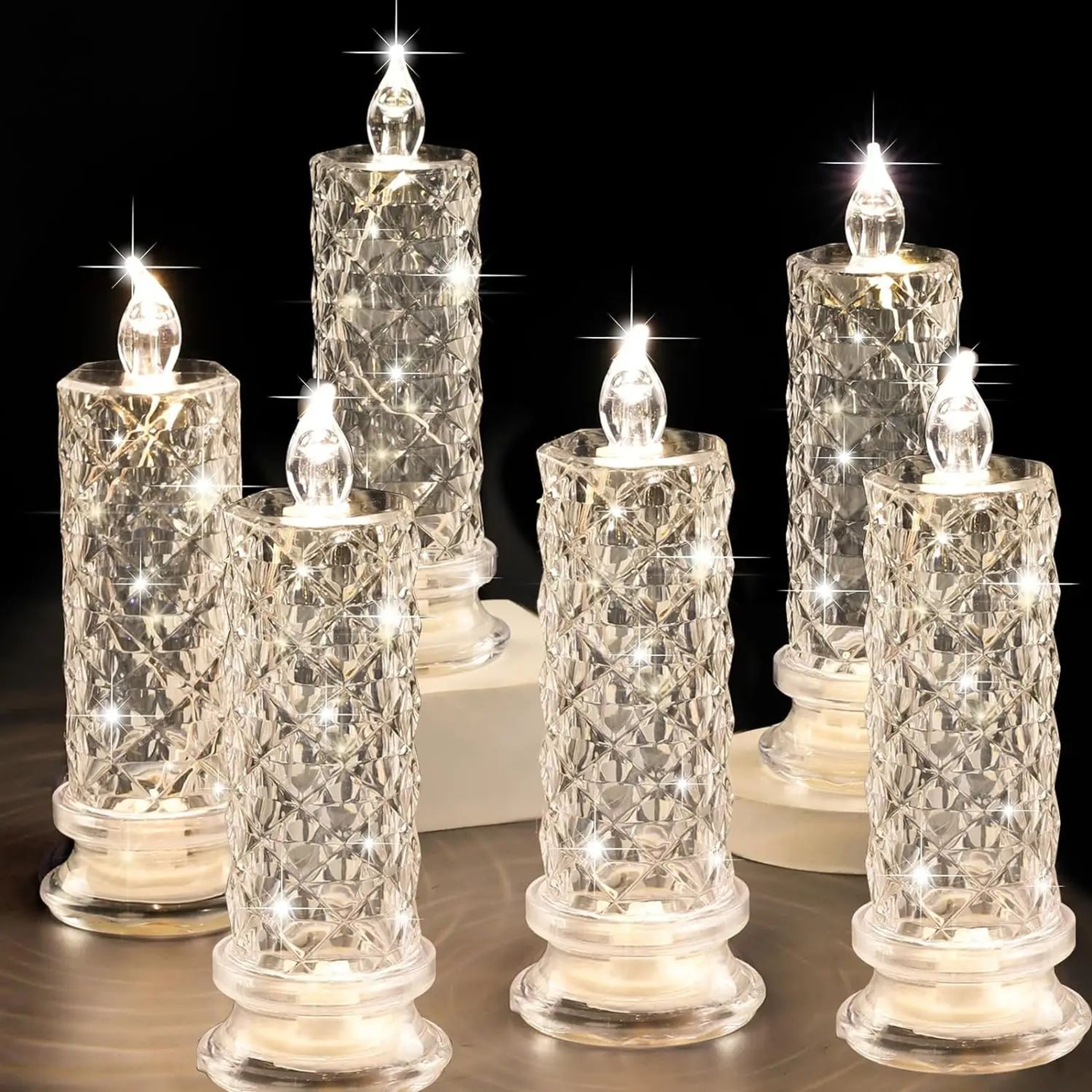 Crystal LED Flameless Lantern Candle For Home And Holiday Decor 7