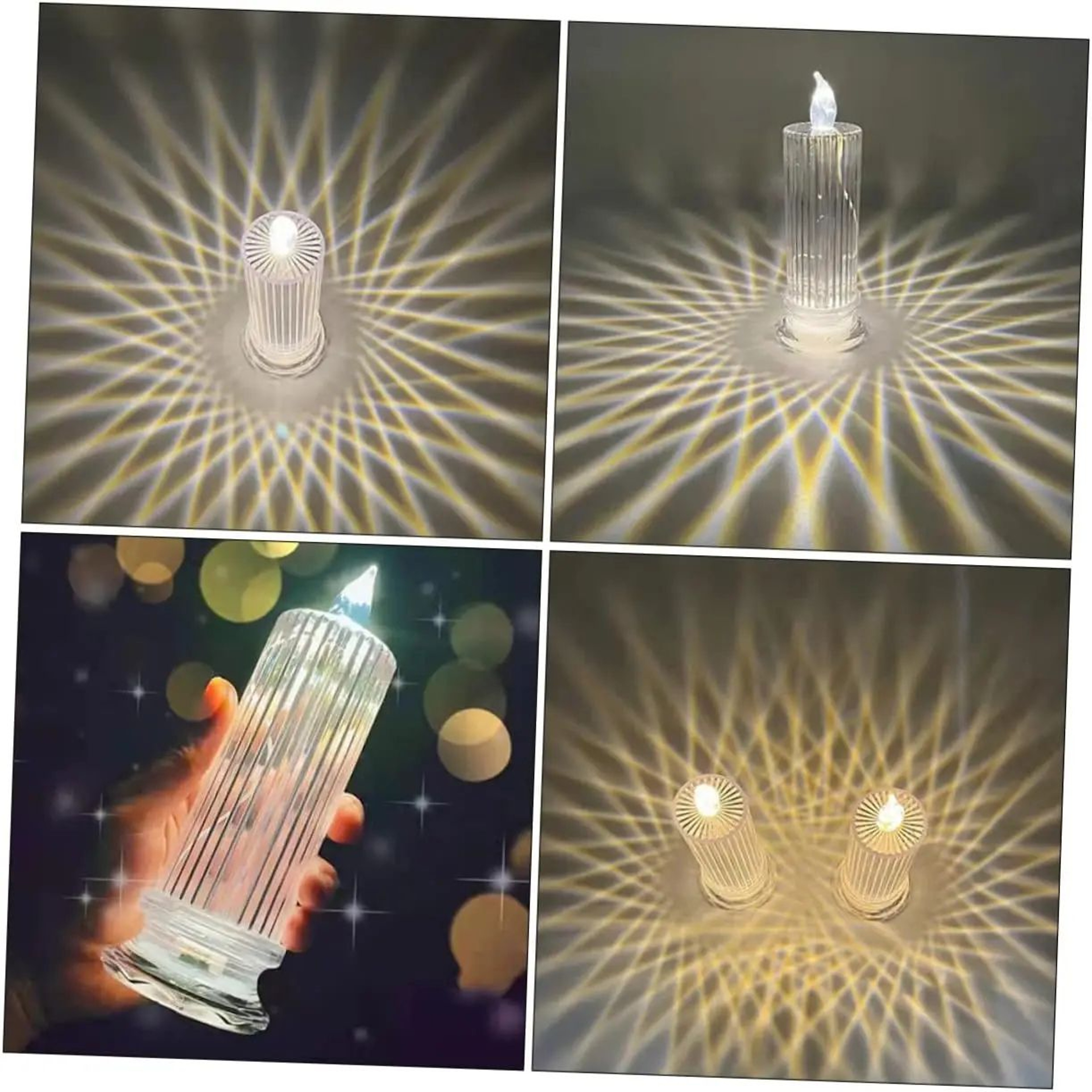 Crystal LED Flameless Lantern Candle For Home And Holiday Decor 6