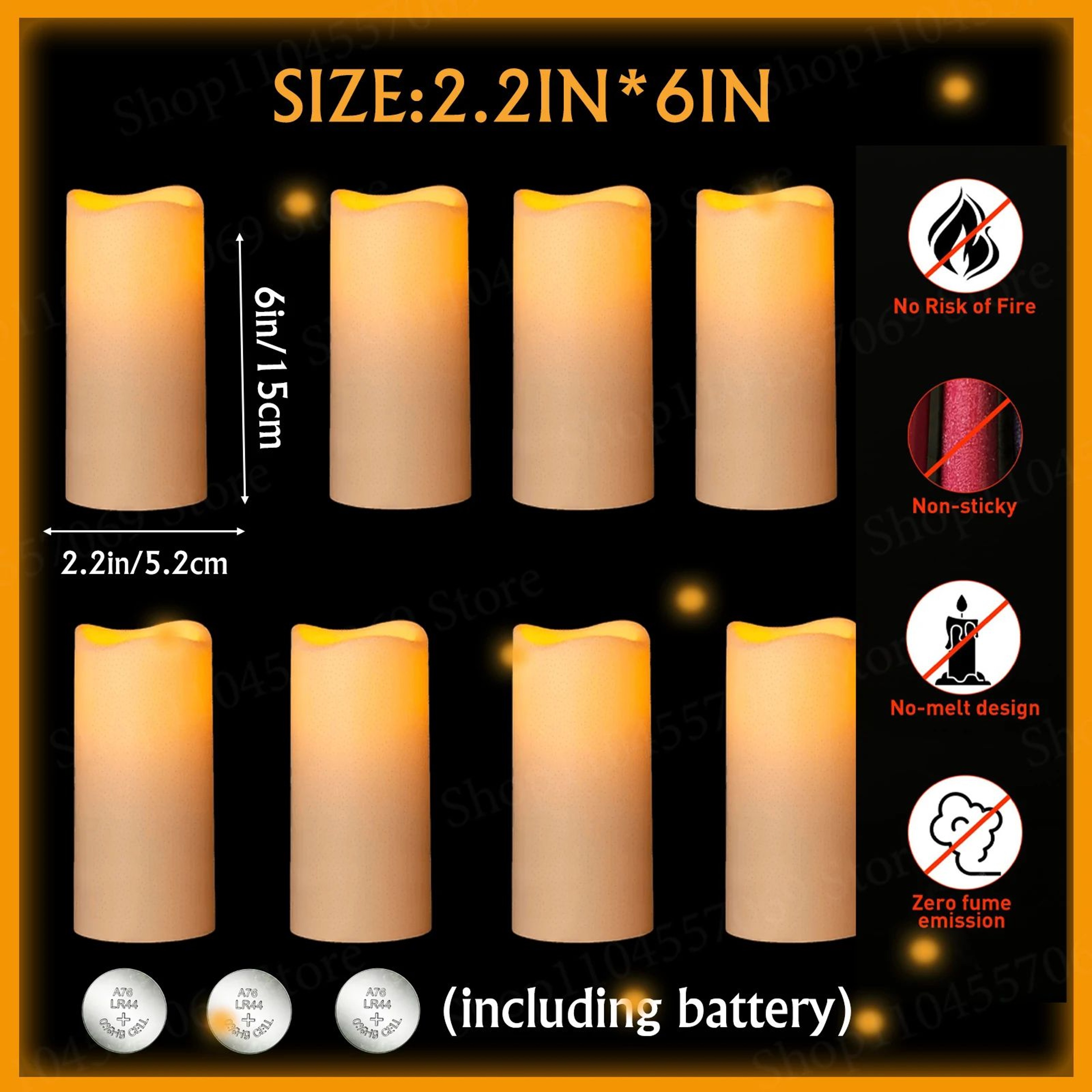 LED Flameless Flickering Pillar Candle Set For Home And Event Decor 8