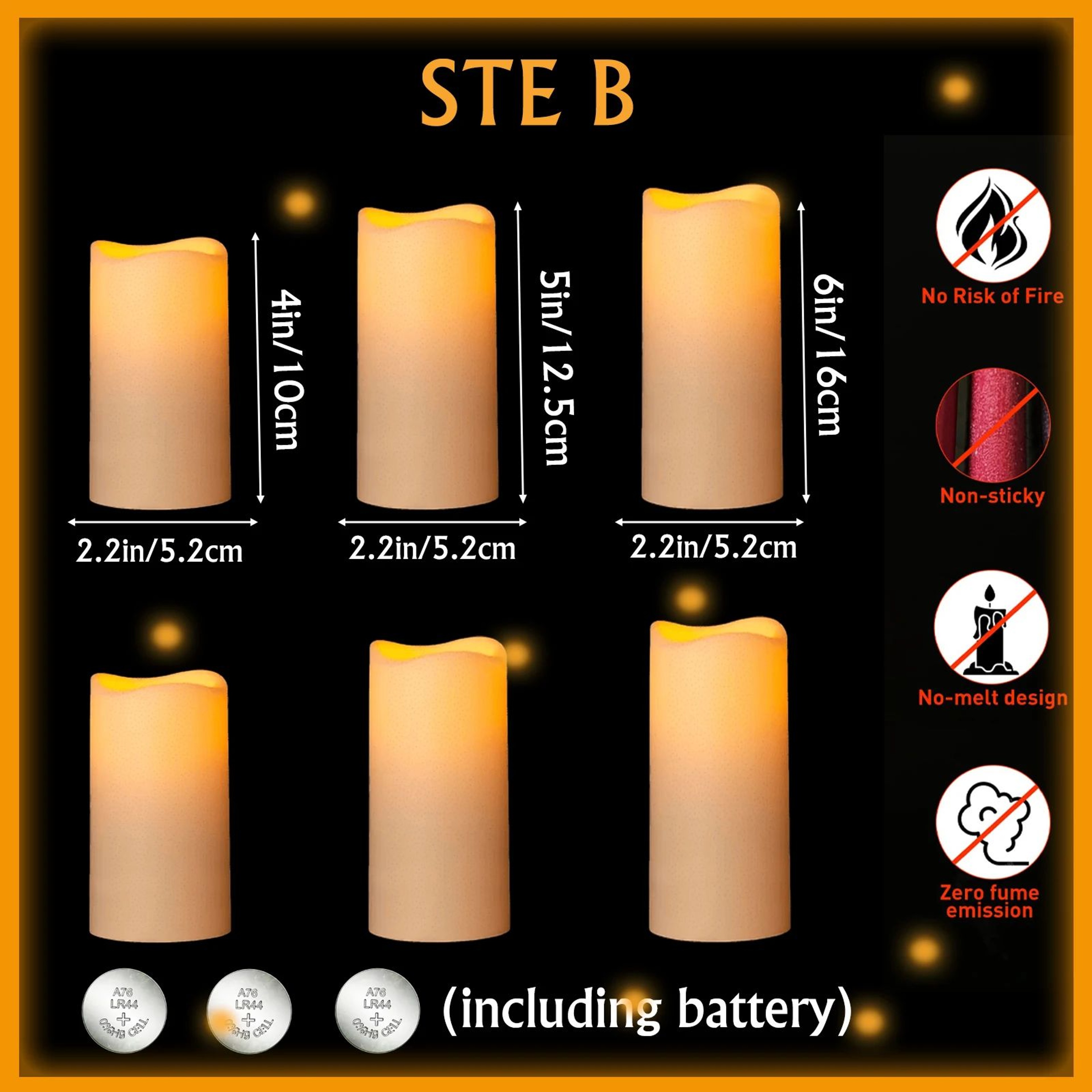 LED Flameless Flickering Pillar Candle Set For Home And Event Decor 11