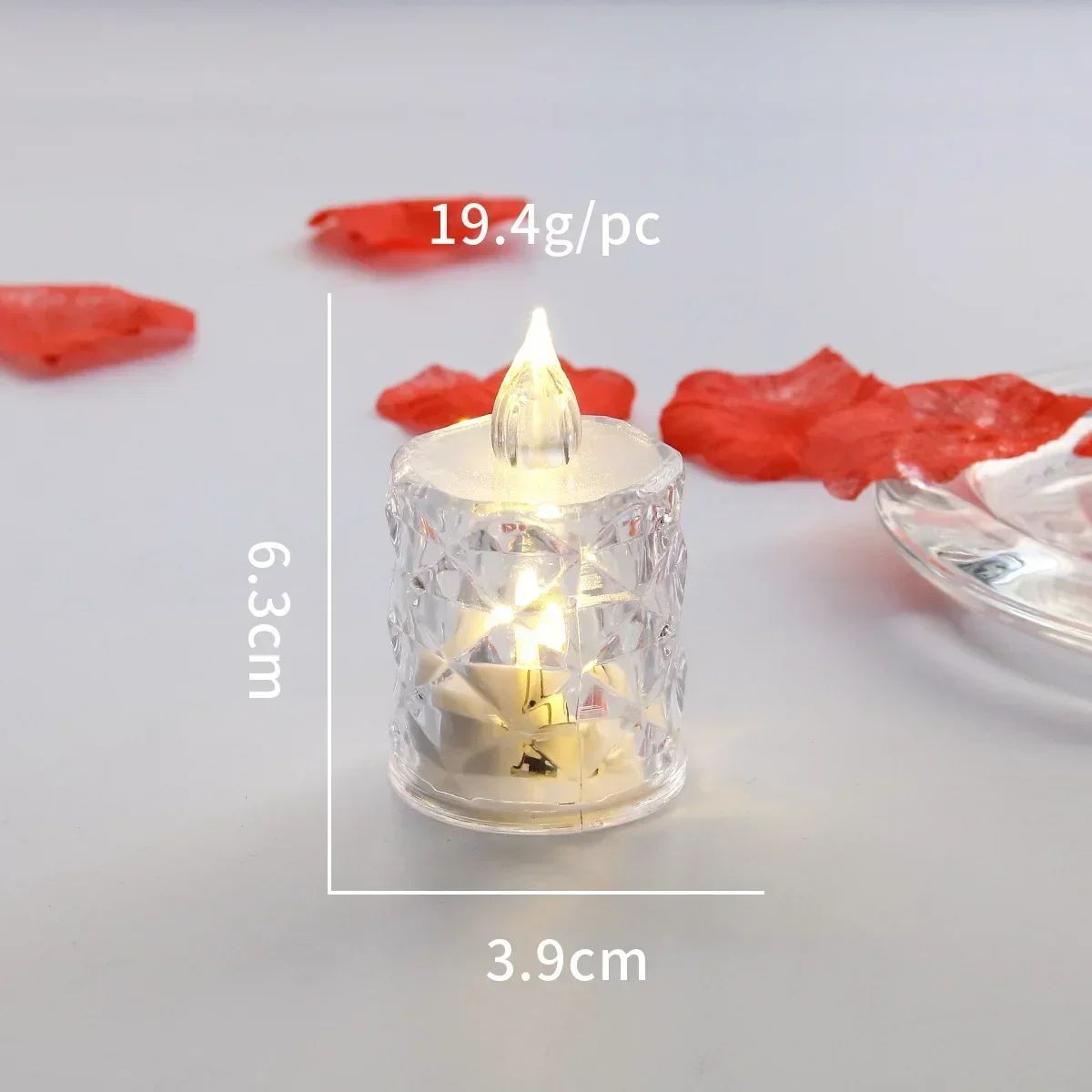 LED Crystal Flameless Candle Night Light For Home And Party Decor 7