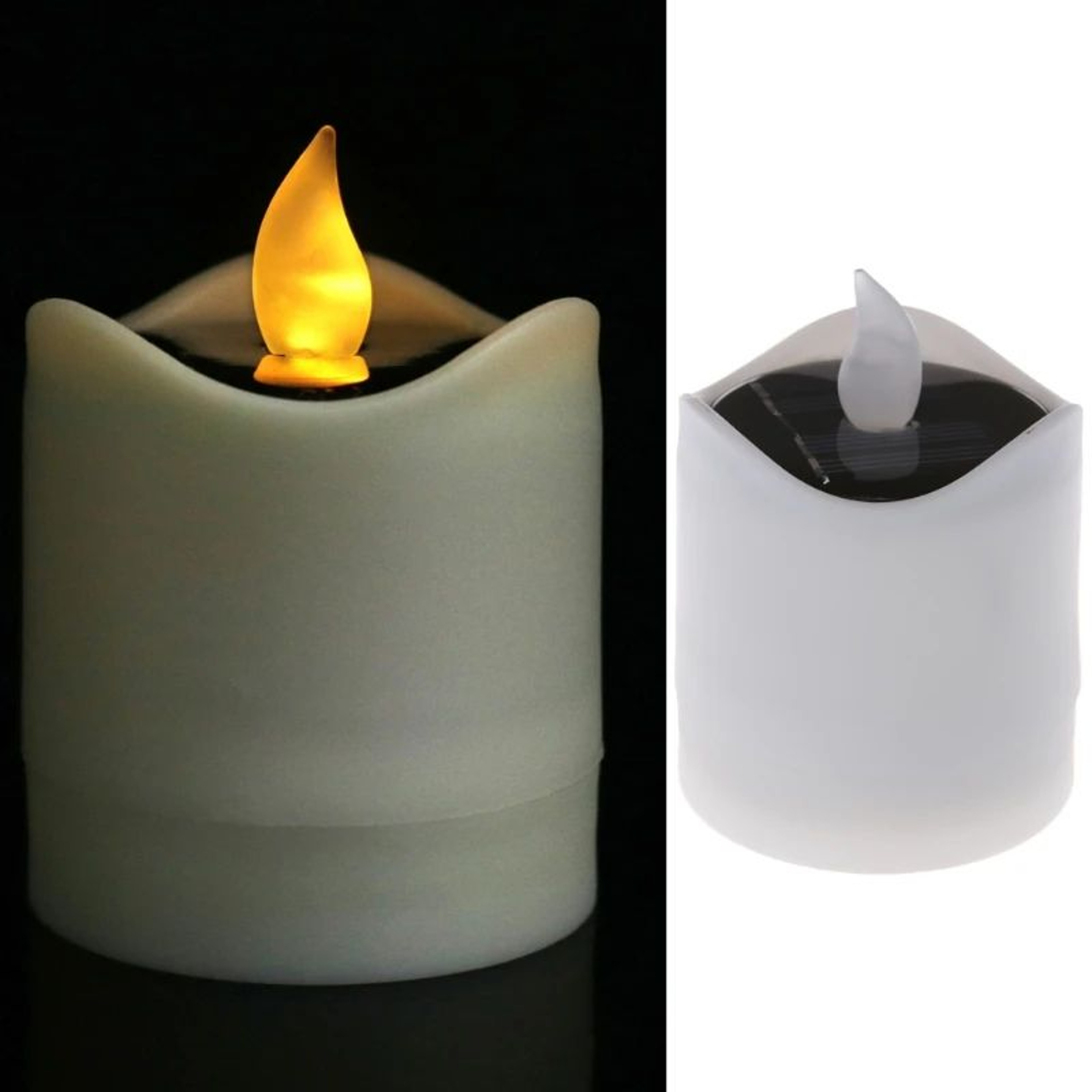 Solar Powered LED Flickering Tea Light Candle For Outdoor Decor 1