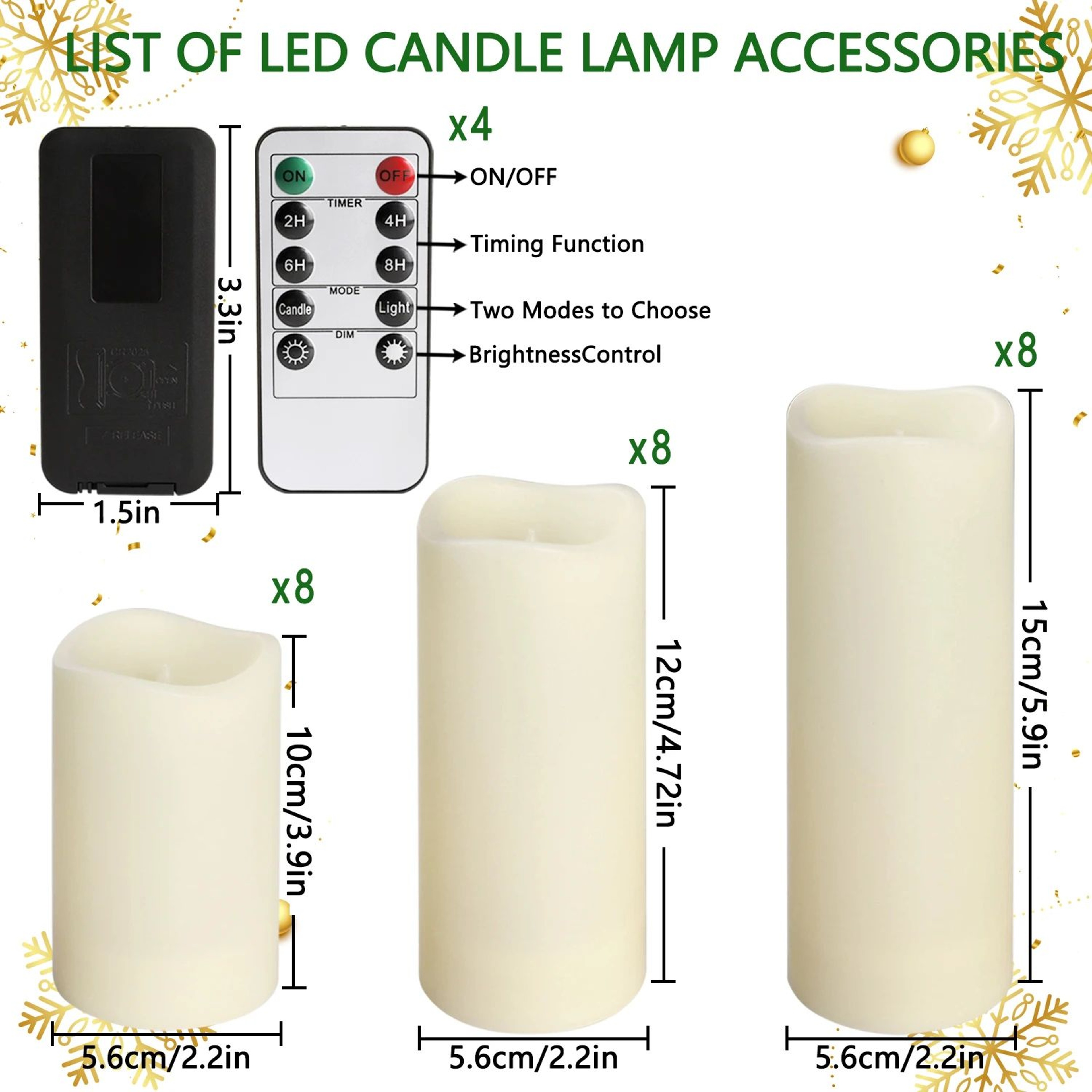 Waterproof LED Flameless Candle Light Set For Home Decor 1