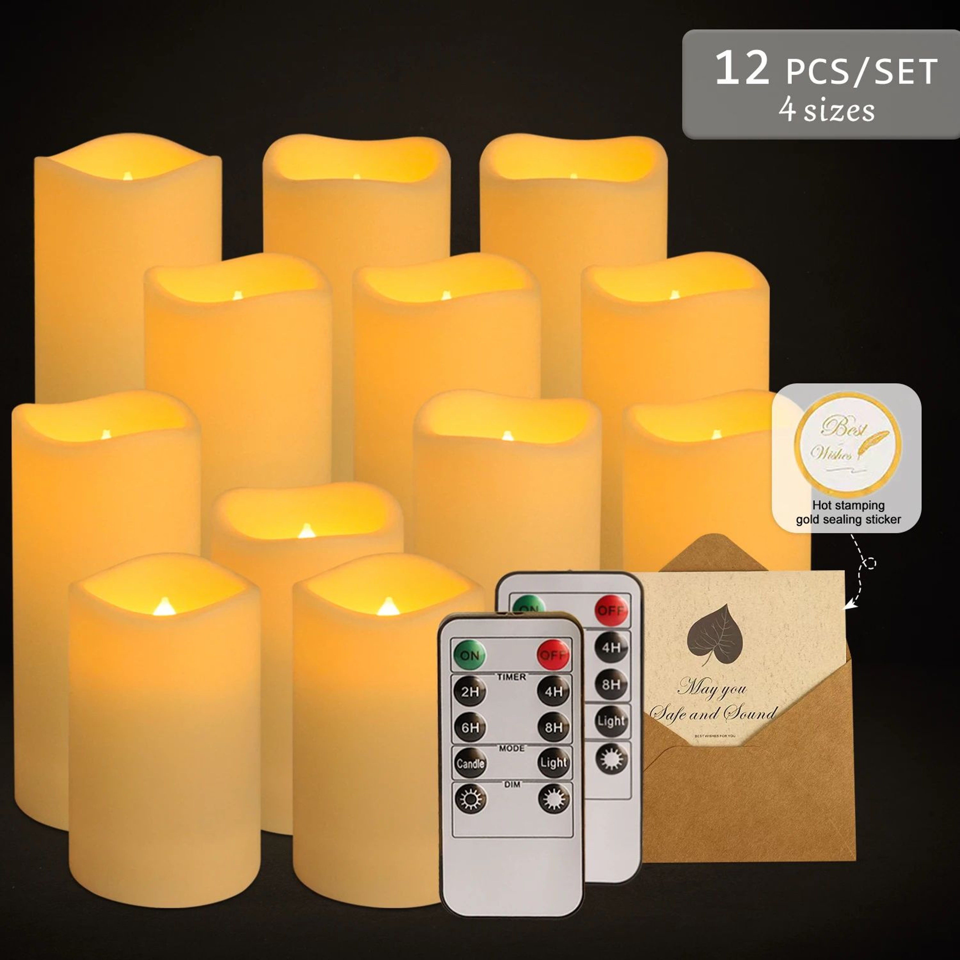 Waterproof LED Flameless Candle Light Set For Home Decor 2