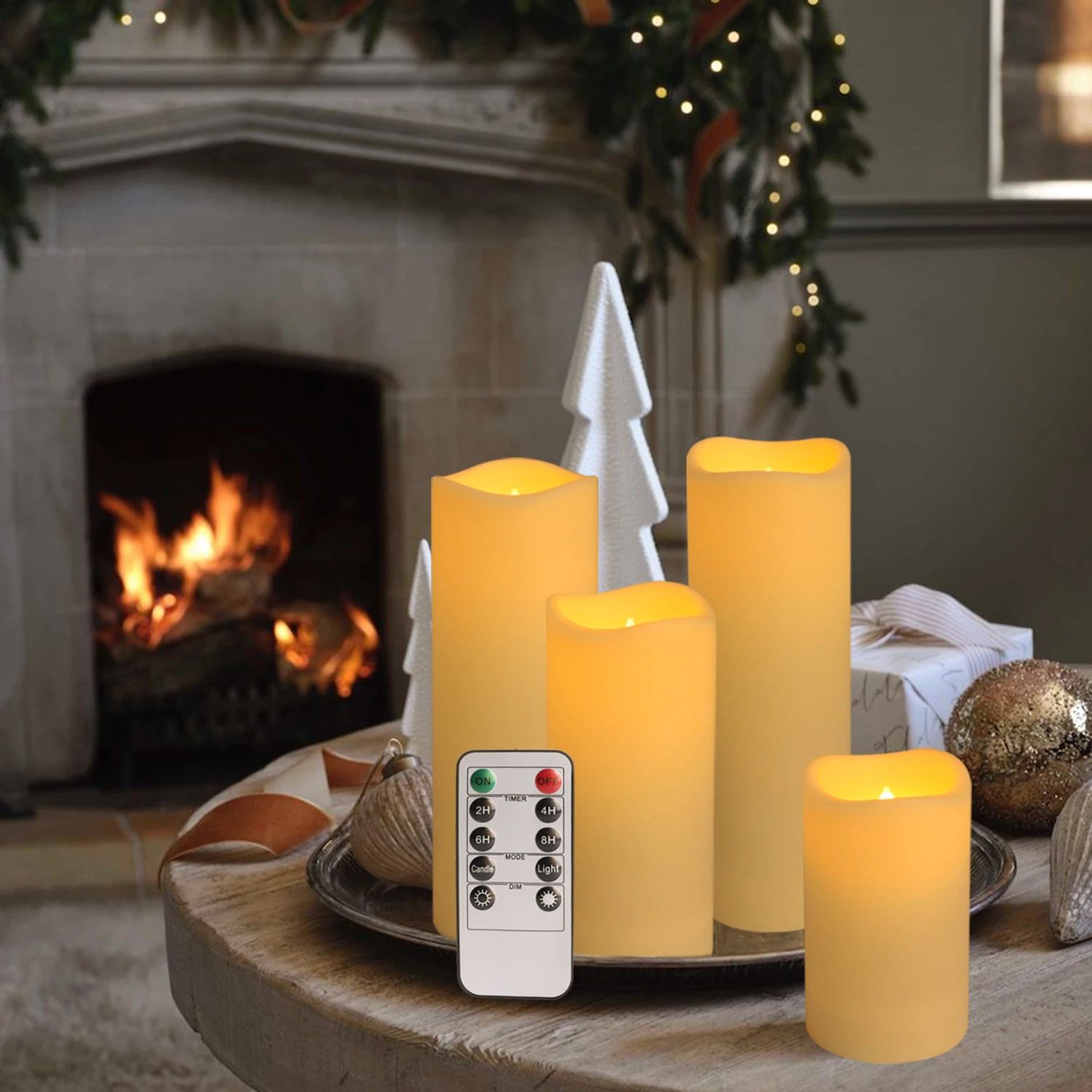 Waterproof LED Flameless Candle Light Set For Home Decor 5