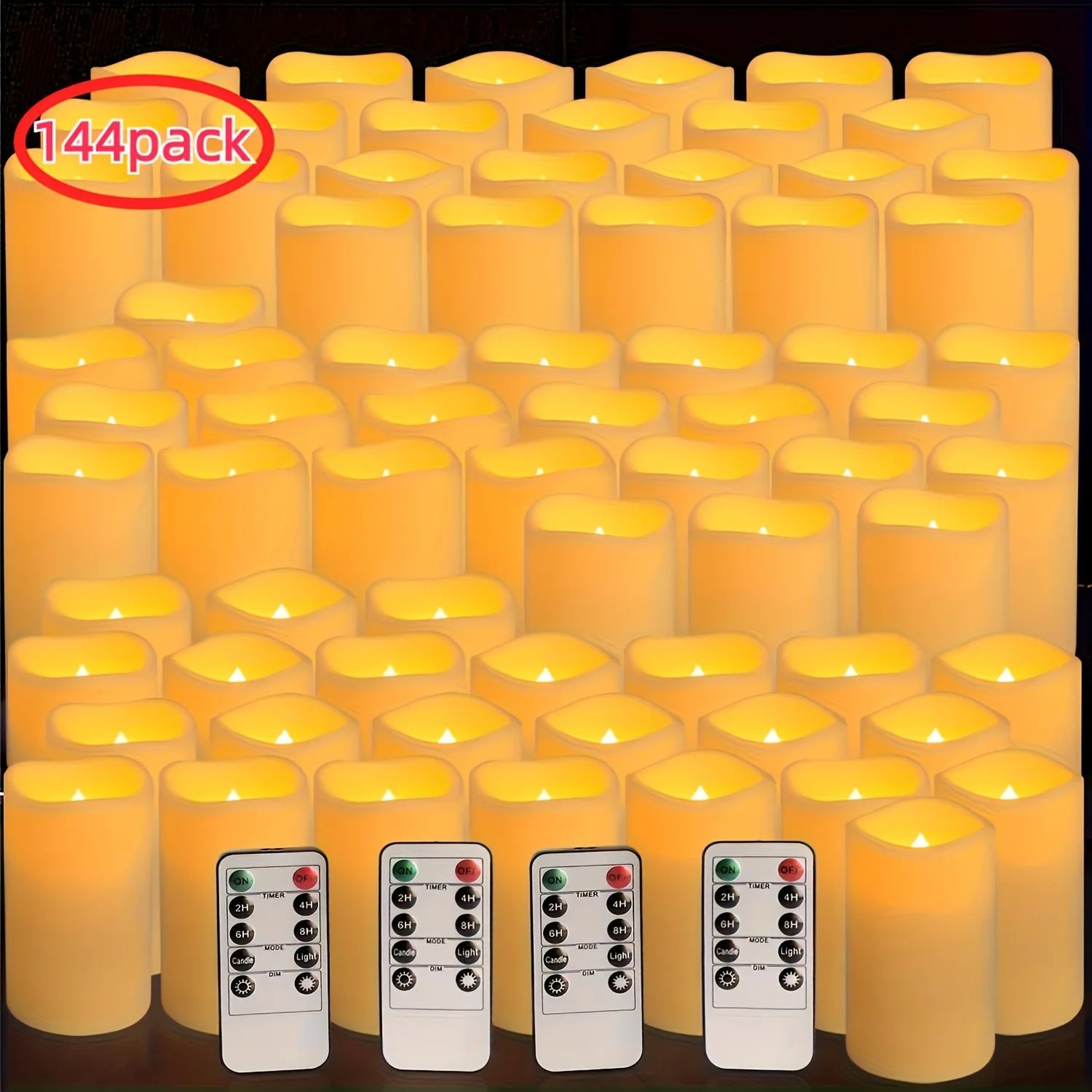 Waterproof LED Flameless Candle Light Set For Home Decor 10