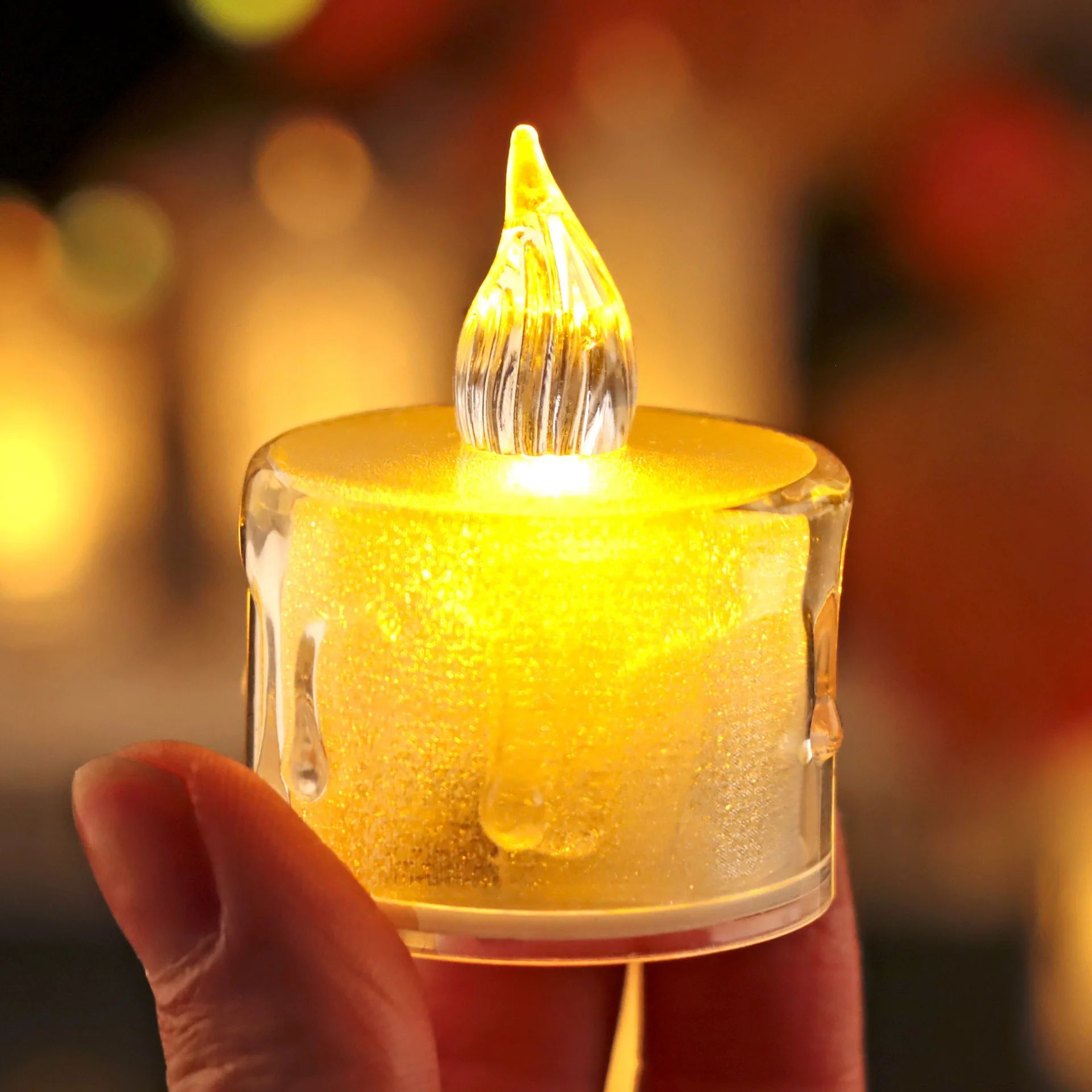 Crystal LED Flameless Candle Mini Night Light 1