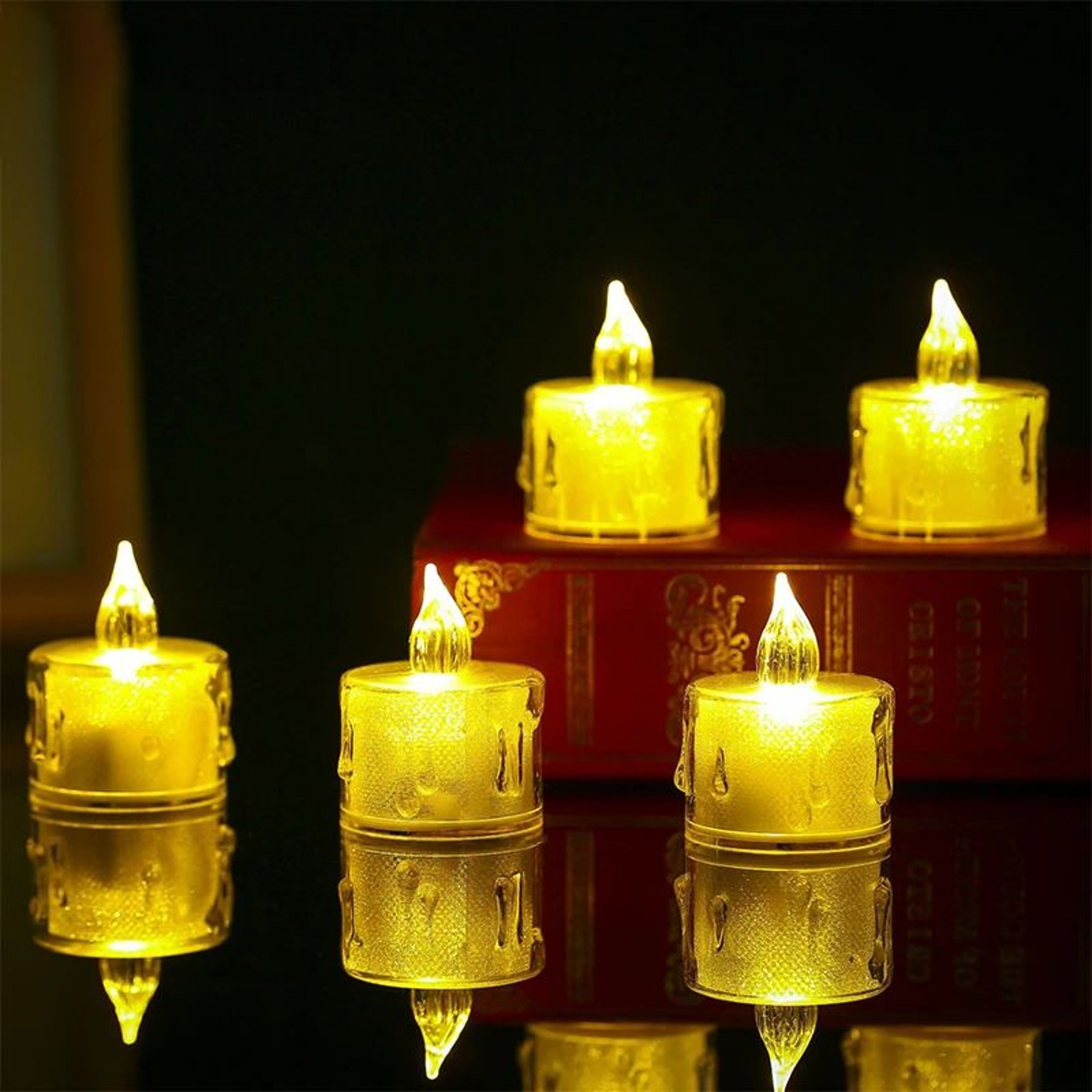 Crystal LED Flameless Candle Mini Night Light 3