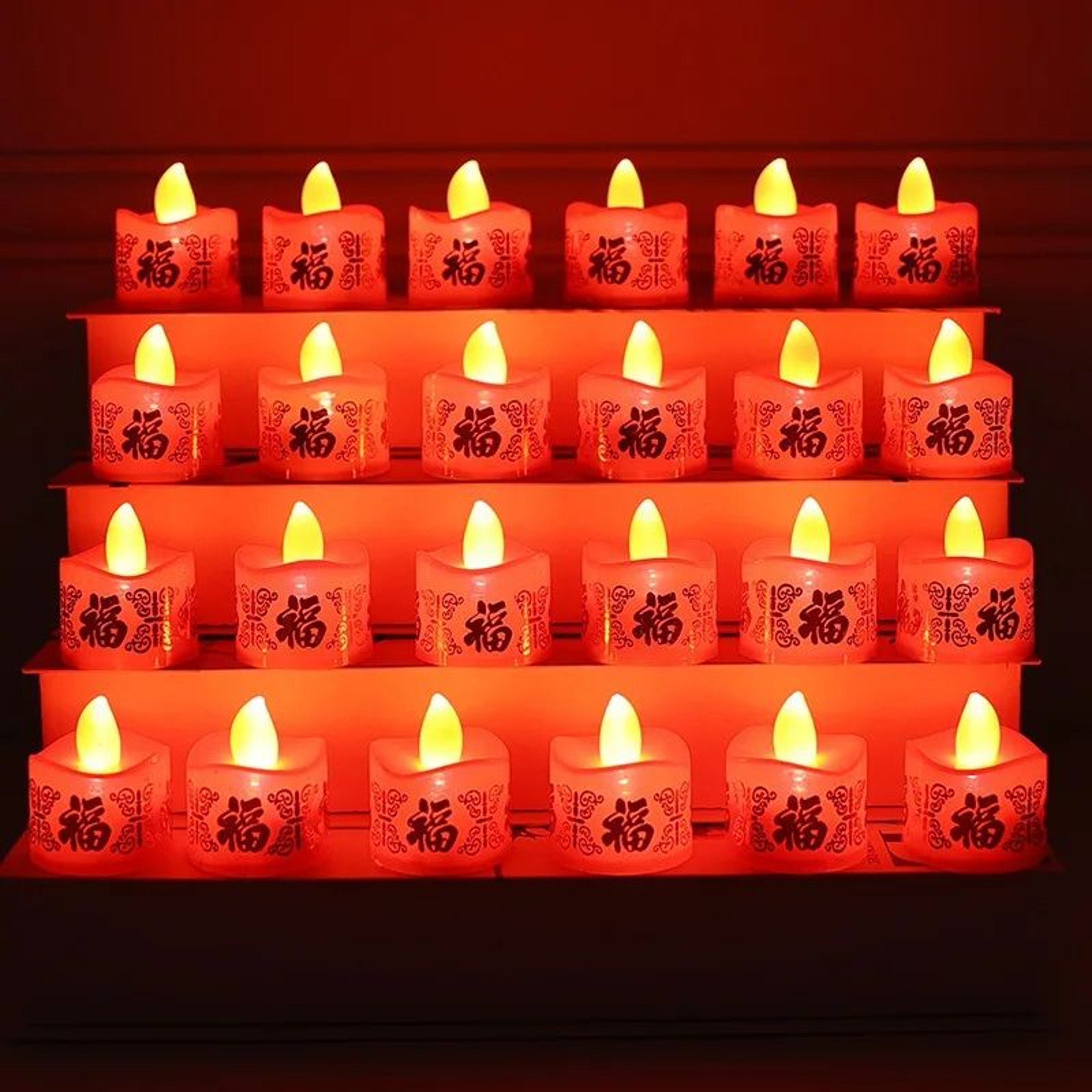 Flameless LED Tea Light Candles Realistic Flickering Wax Effect 2