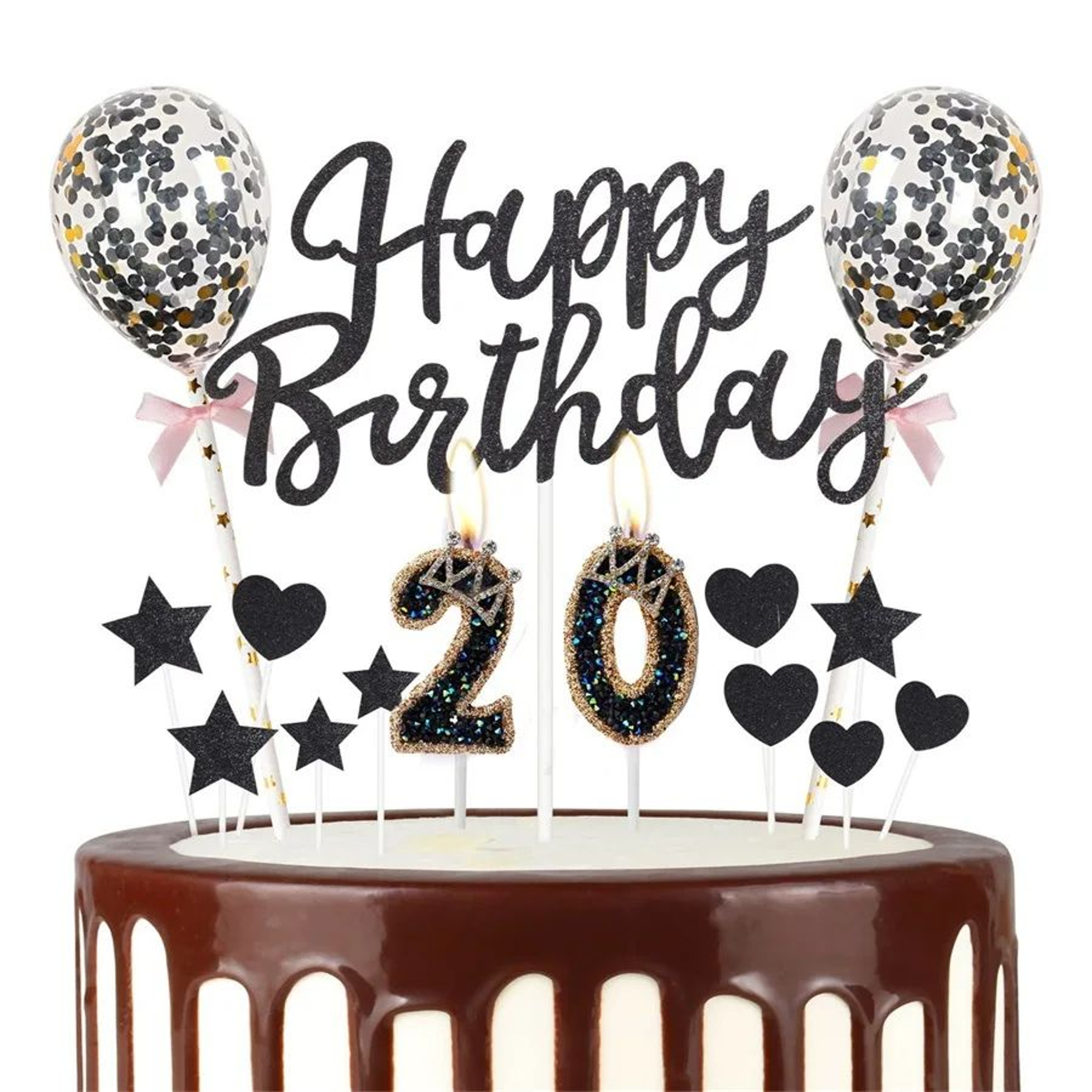 Luxury Rhinestone Crown Number Birthday Candle Cake Topper 3