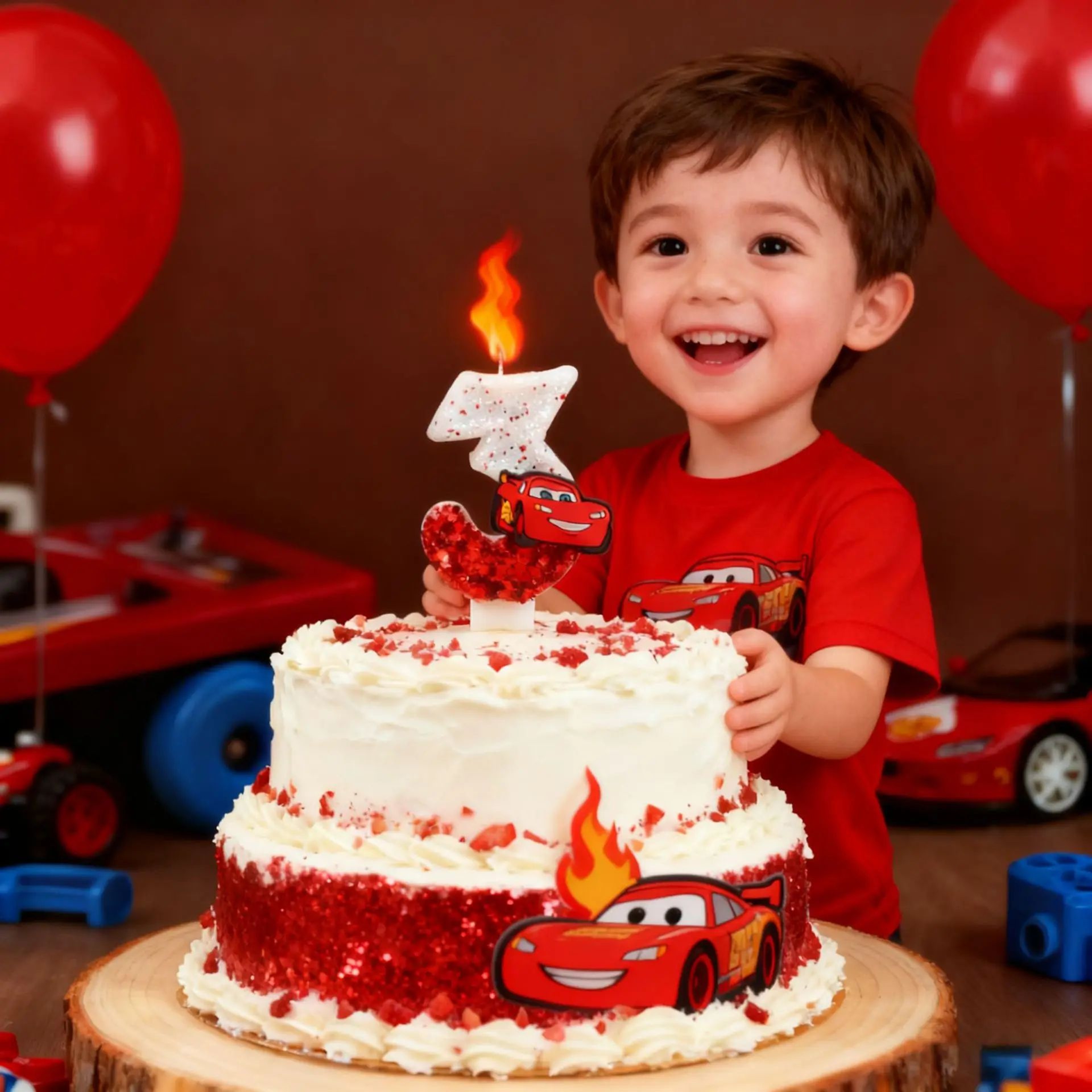 Racing Car Number Birthday Candle Cake Topper 0 To 9 3