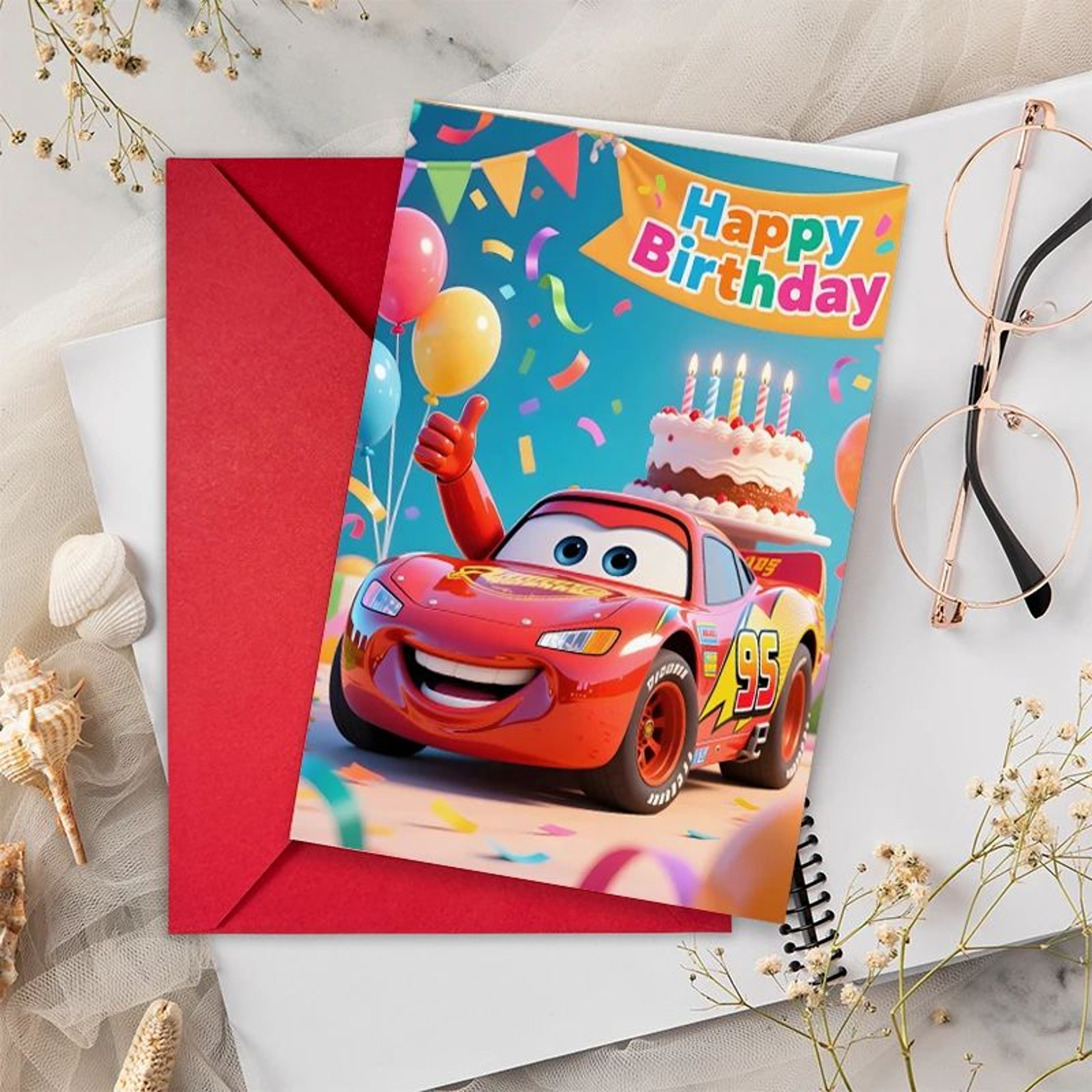 Racing Car Number Birthday Candle Cake Topper 0 To 9 16