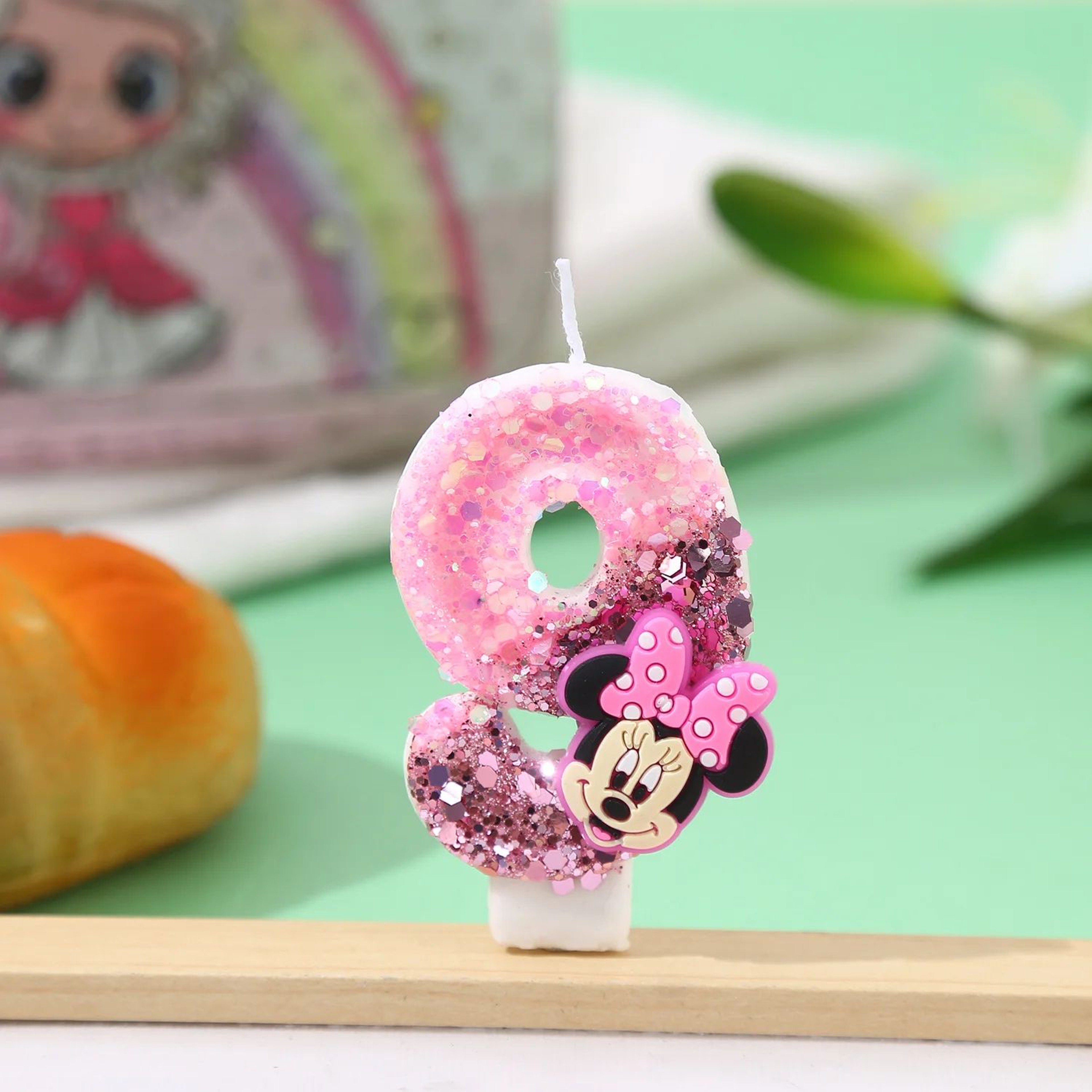 Cartoon Sequin Number Birthday Candle Cake Topper 0 To 9 13