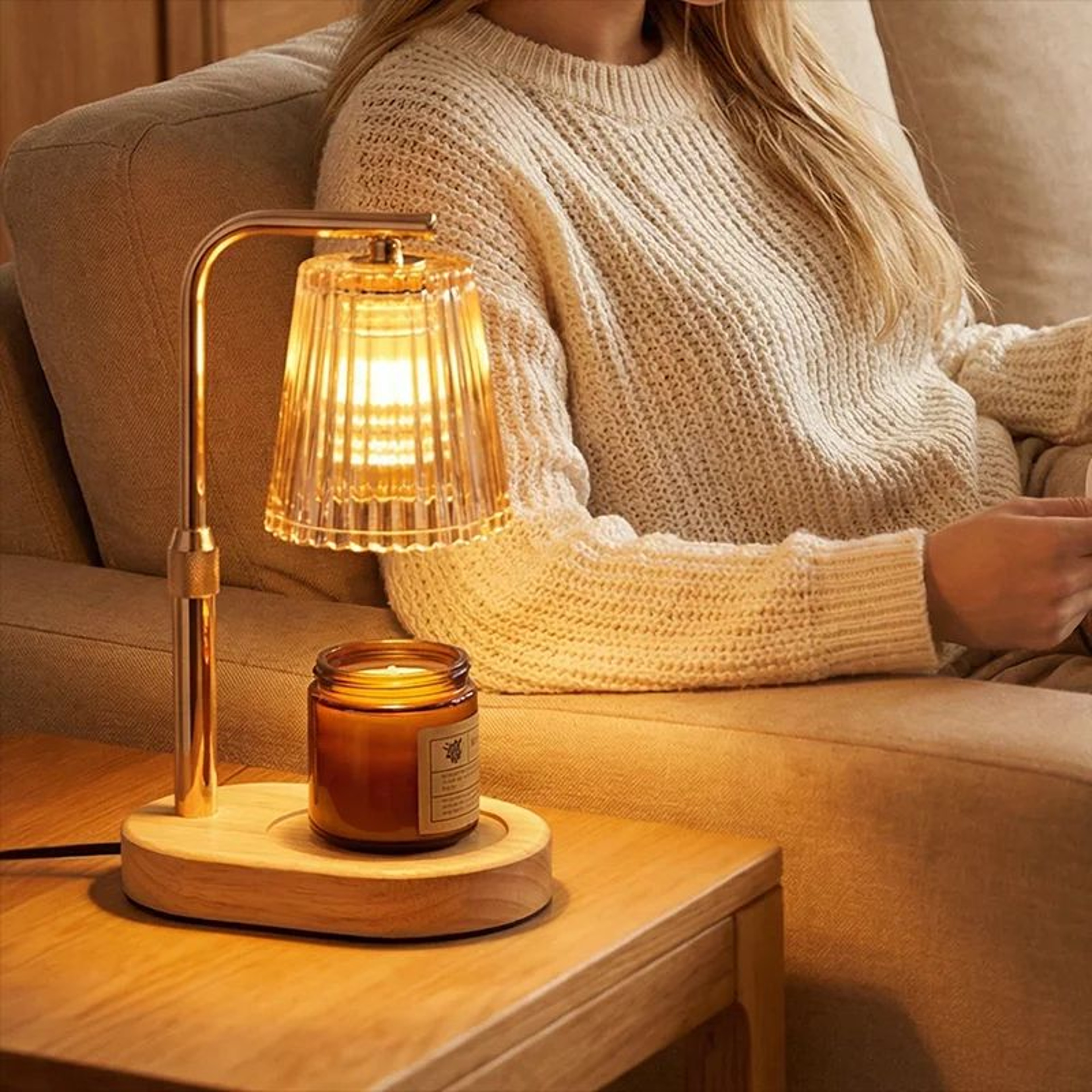 50W Dimmable Candle Warmer Lamp With Timer And Adjustable Height 1