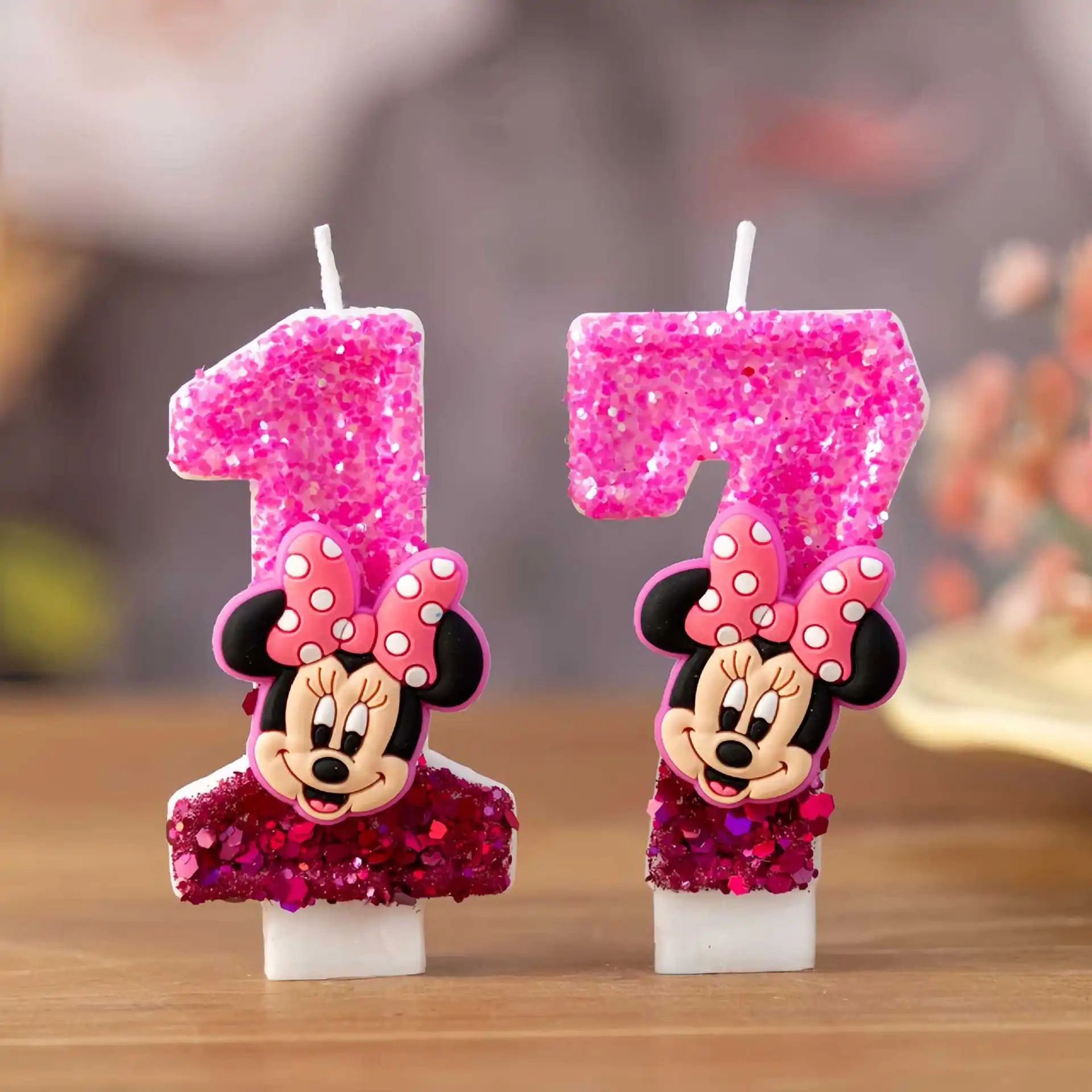 Cute Minnie Number Birthday Candle For Cake Decoration 0