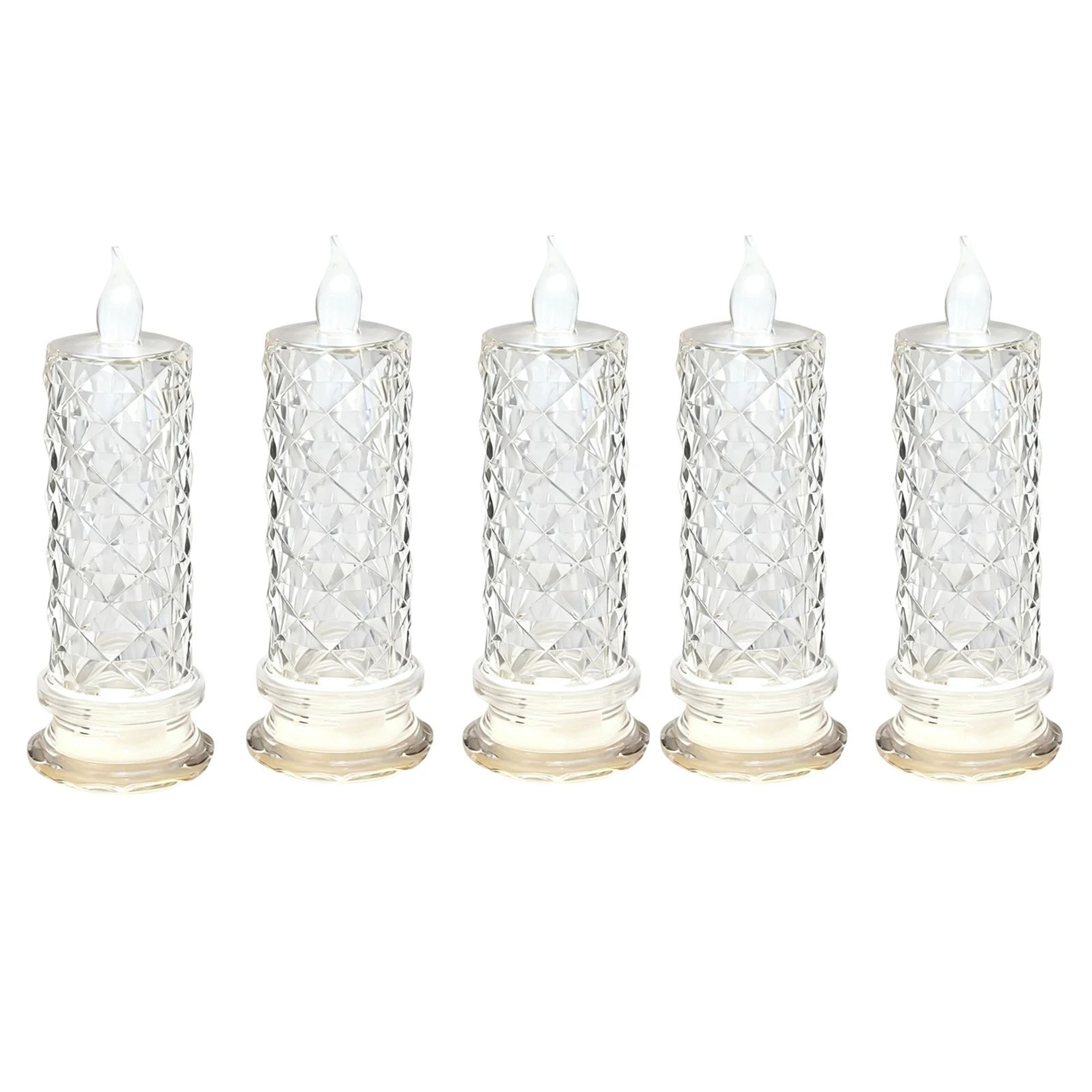 Rose Crystal Flameless LED Candle Decorative Light 8