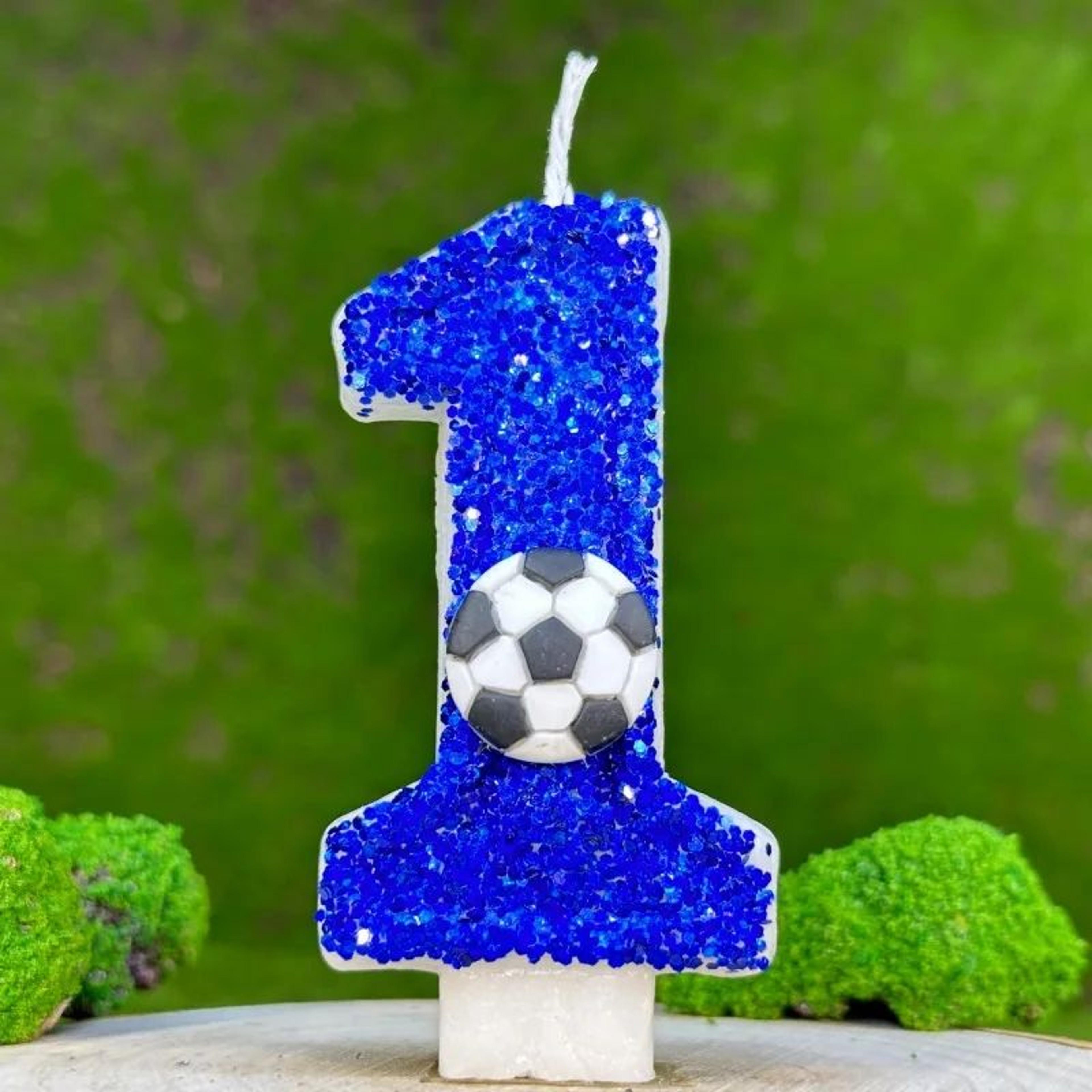 Football Number Birthday Candle Cake Topper 3