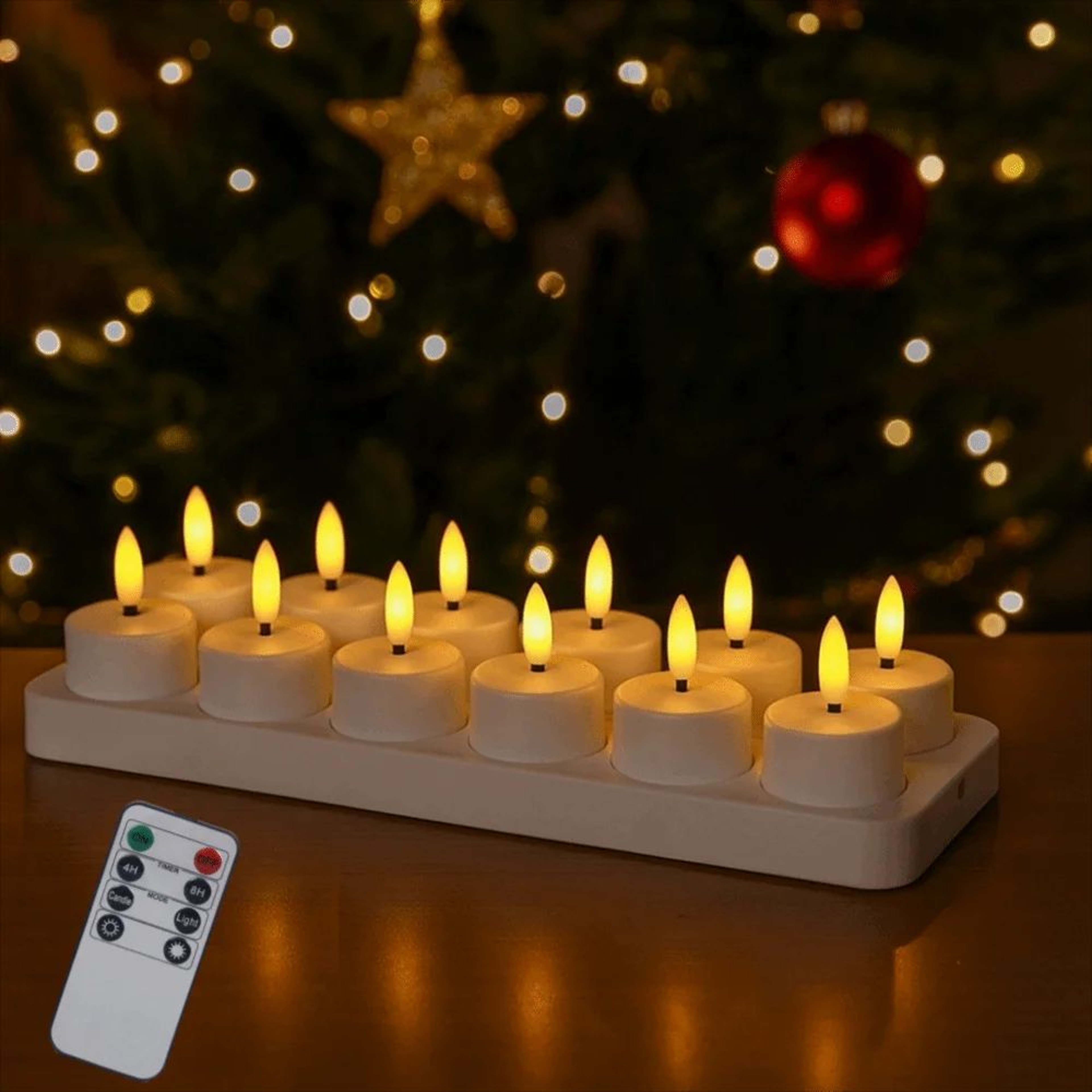 Rechargeable LED Flameless Tea Light Candles Set 1