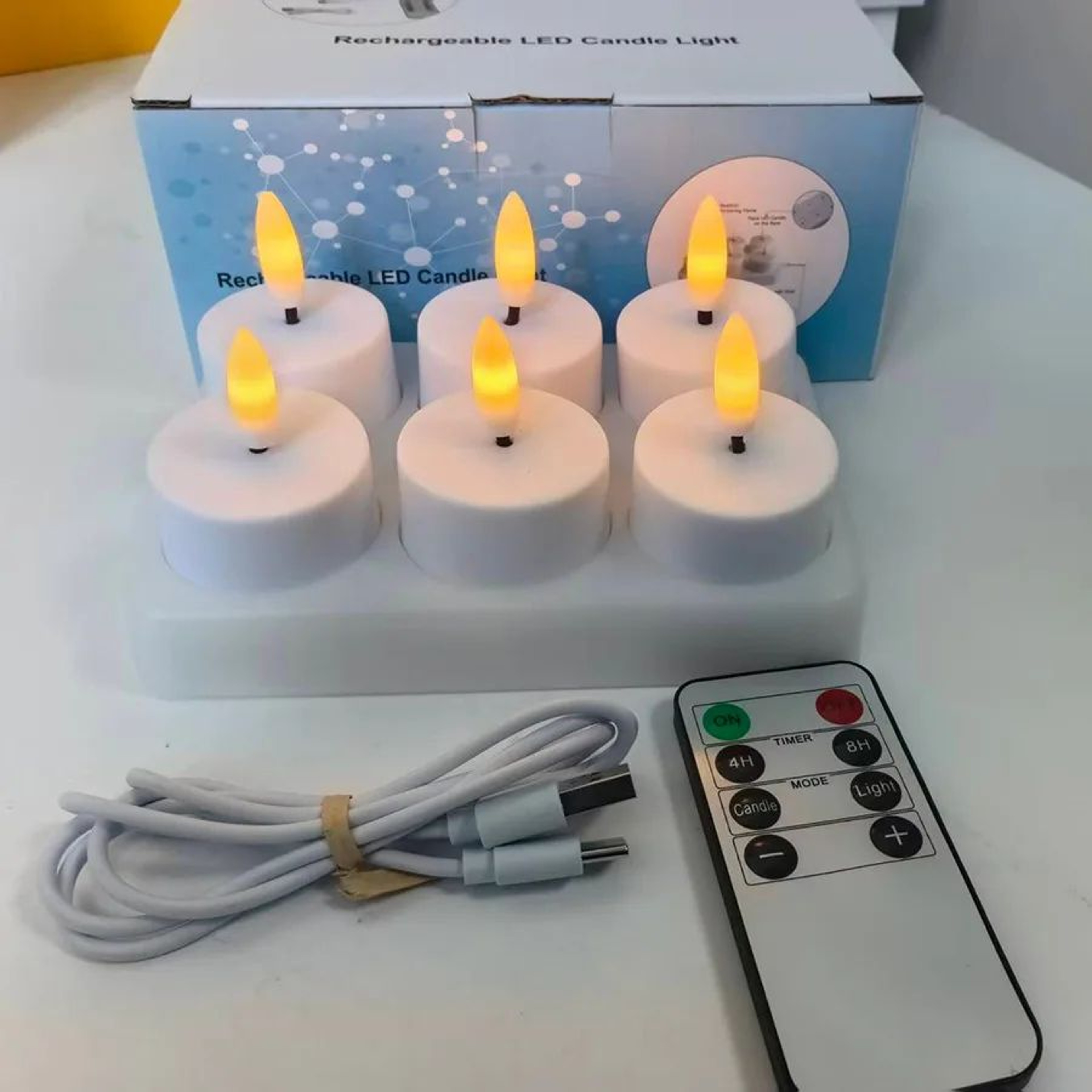 Rechargeable LED Flameless Tea Light Candles Set 5