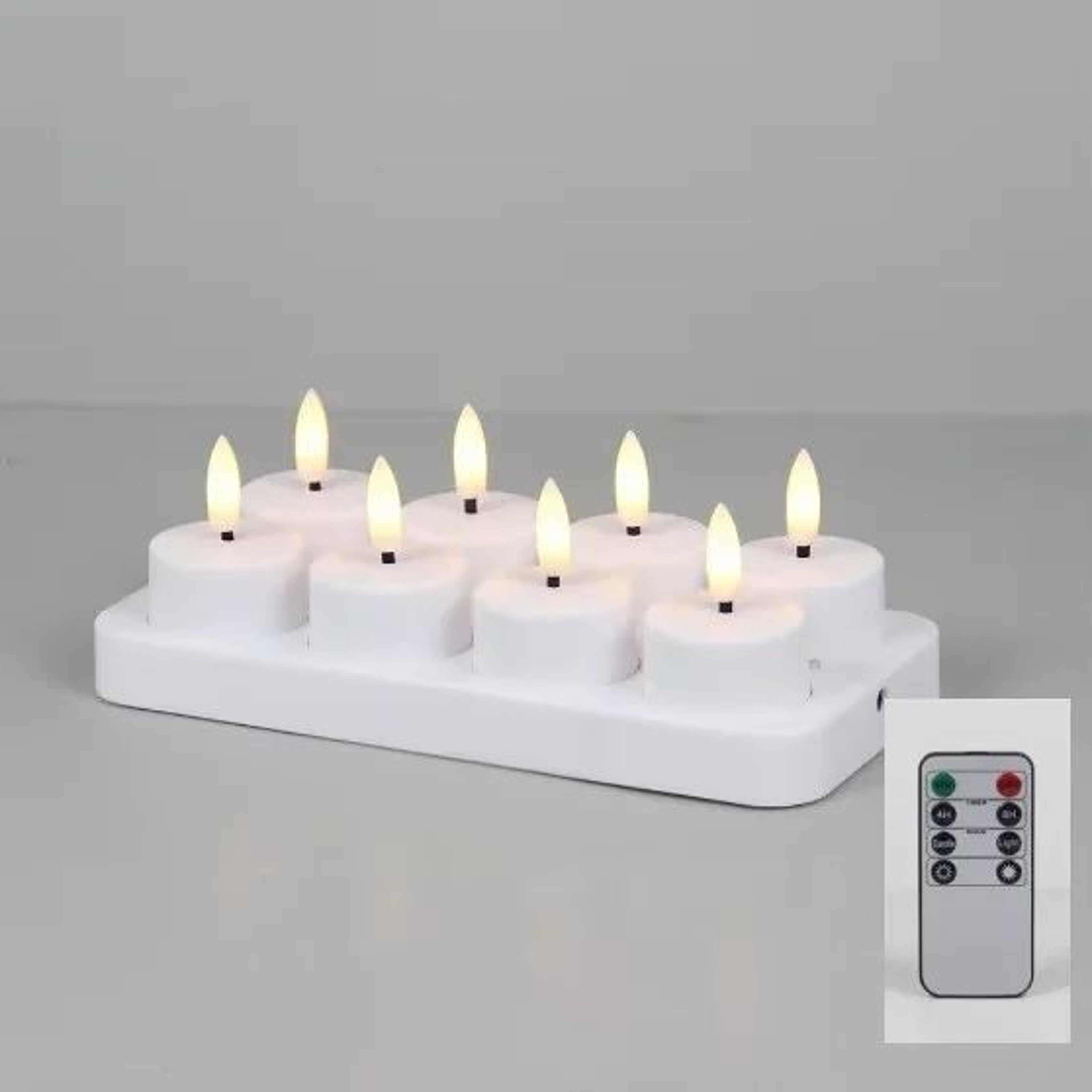 Rechargeable LED Flameless Tea Light Candles Set 8