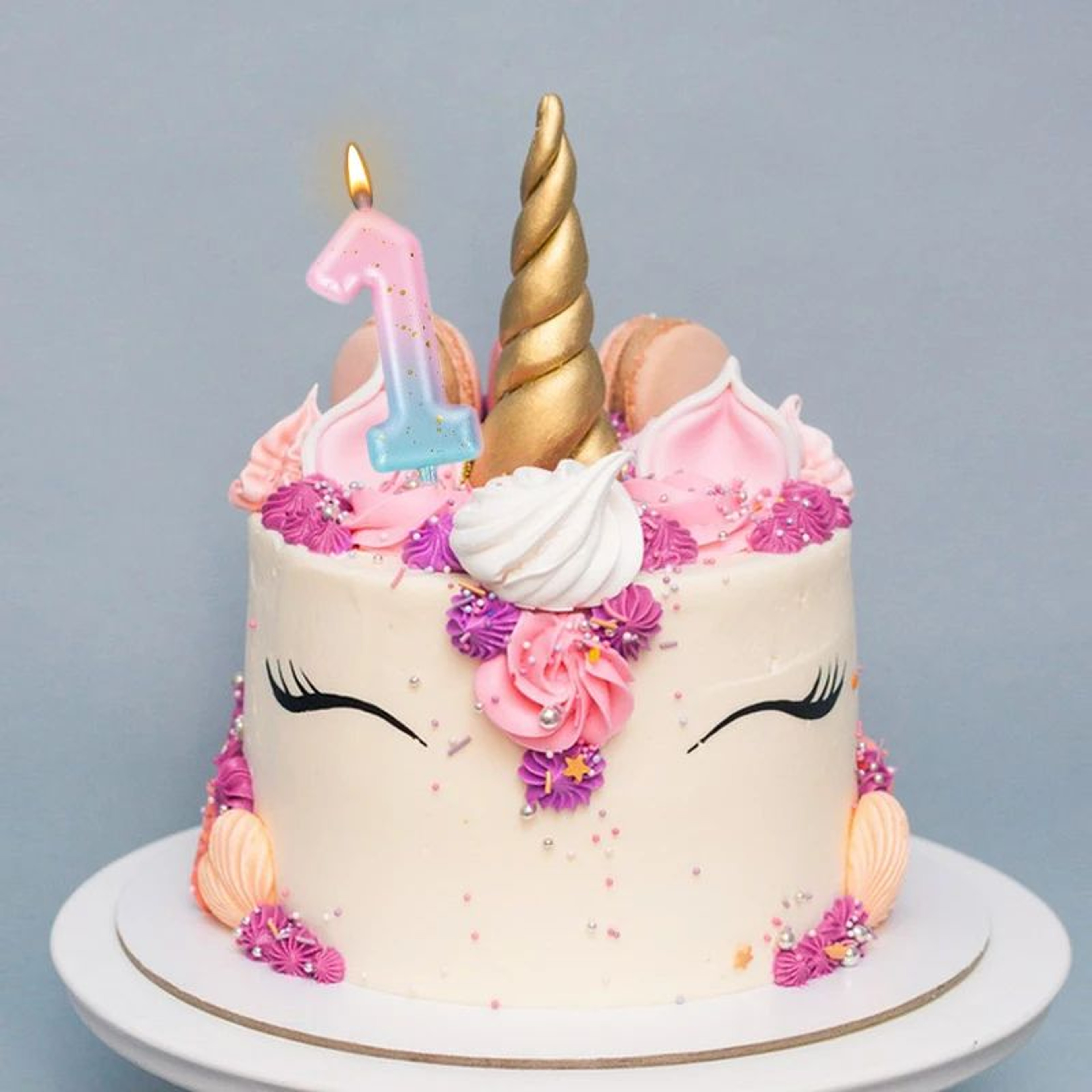 Gradient Glitter Number Birthday Candle Cake Topper 4