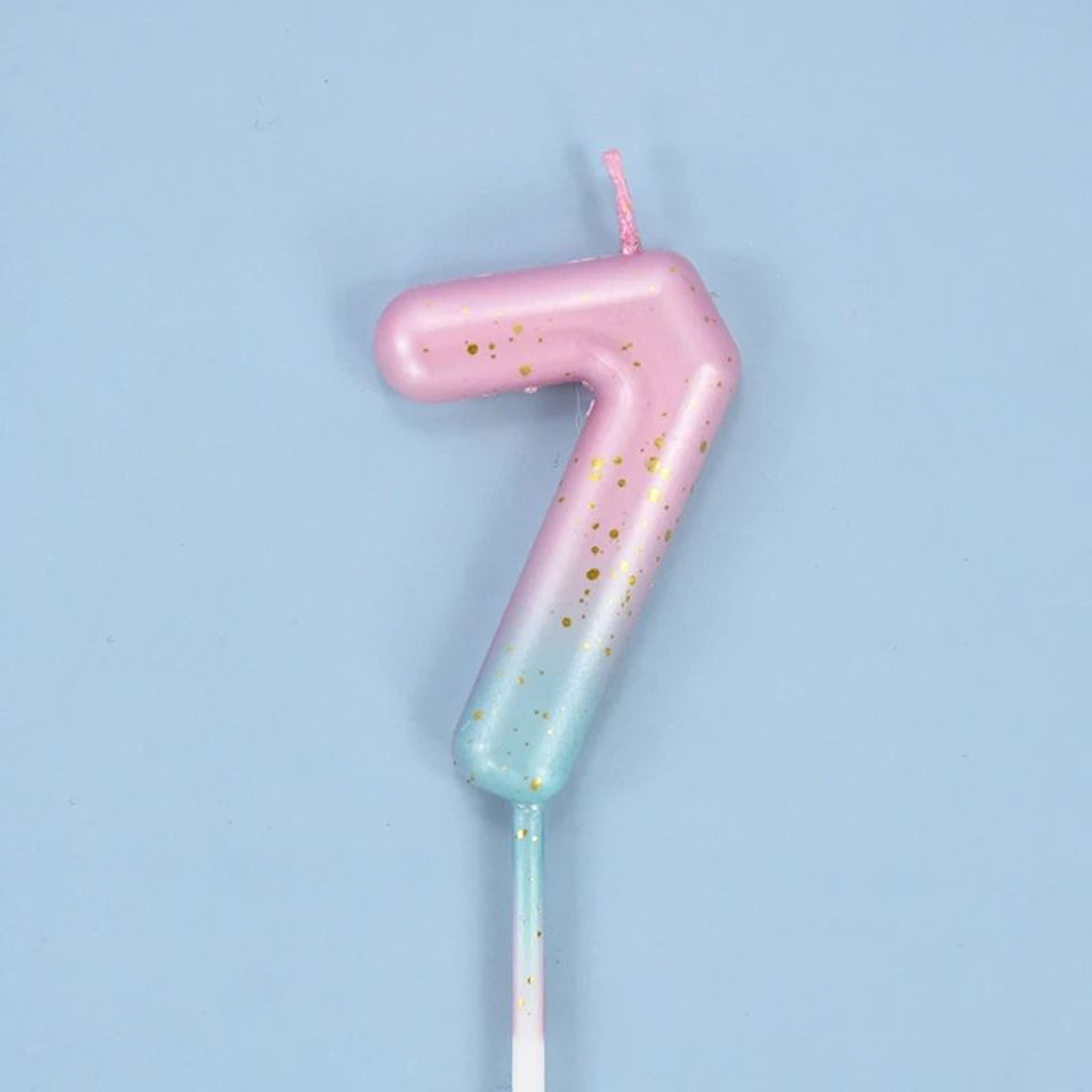 Gradient Glitter Number Birthday Candle Cake Topper 23